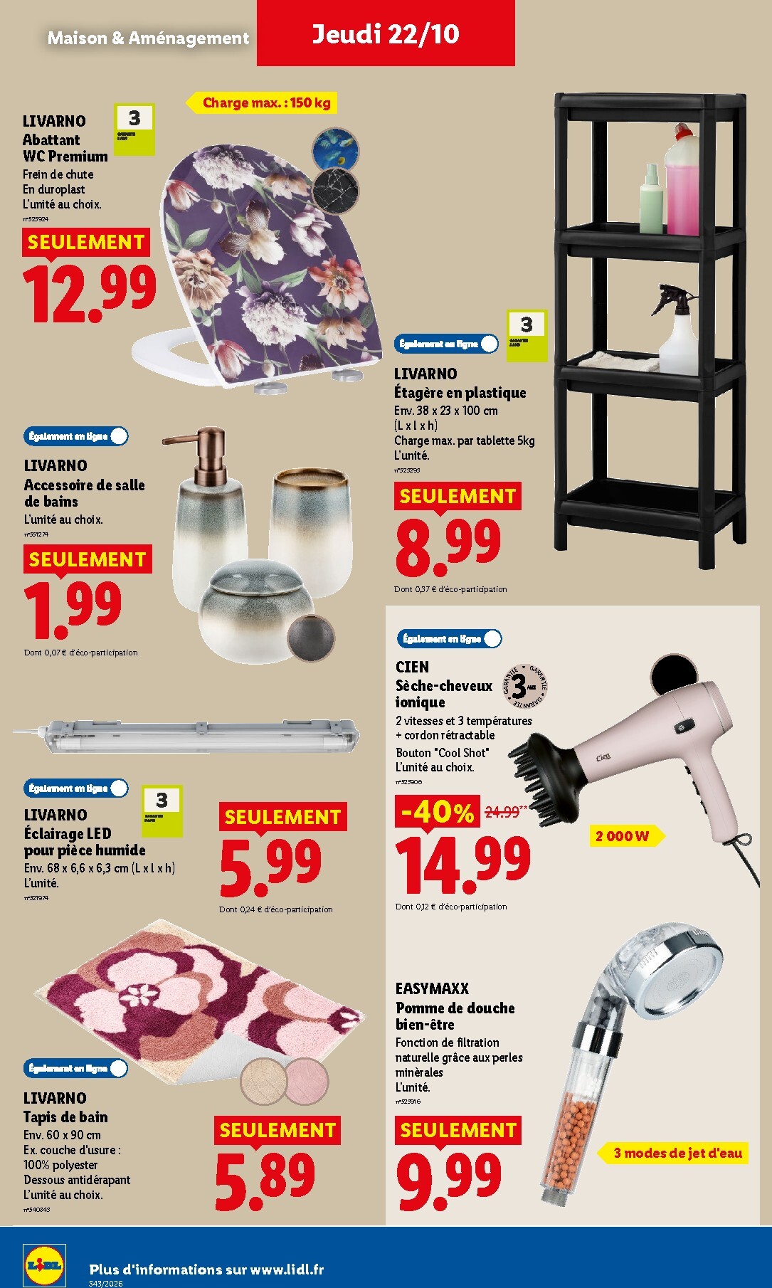 lidl - Flyer Lidl pour la semaine prochaine du de jeudi 22/10/2026 au du mercredi 28/10/2026 - page: 42
