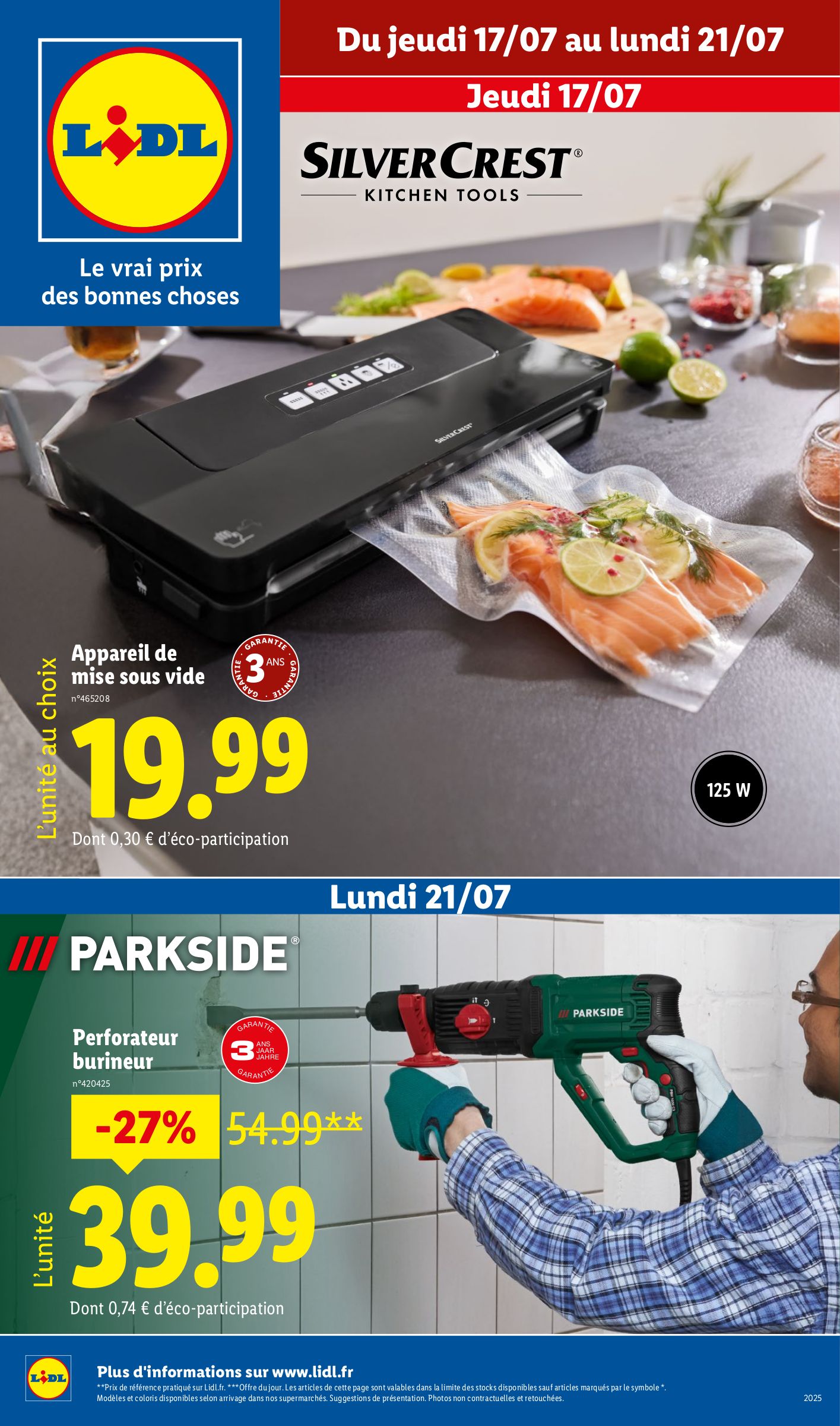 lidl - Catalogue Lidl - Les bonnes affaires de la semaine valable du 17/07 au 21/07