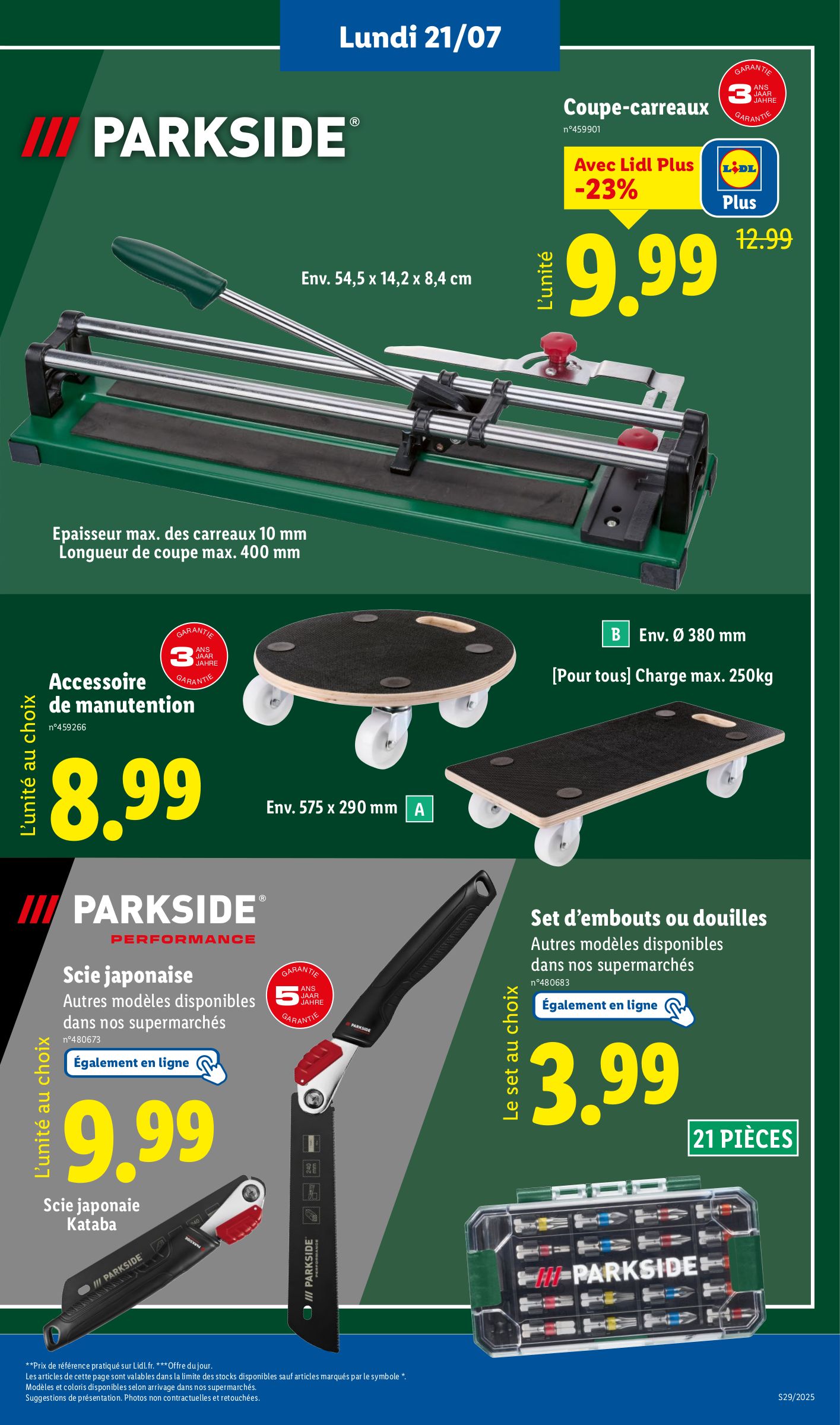 lidl - Catalogue Lidl - Les bonnes affaires de la semaine valable du 21/07 au 24/07 - page: 9 lidl - Catalogue Lidl - Les bonnes affaires de la semaine valable du 21/07 au 24/07 - page: 9