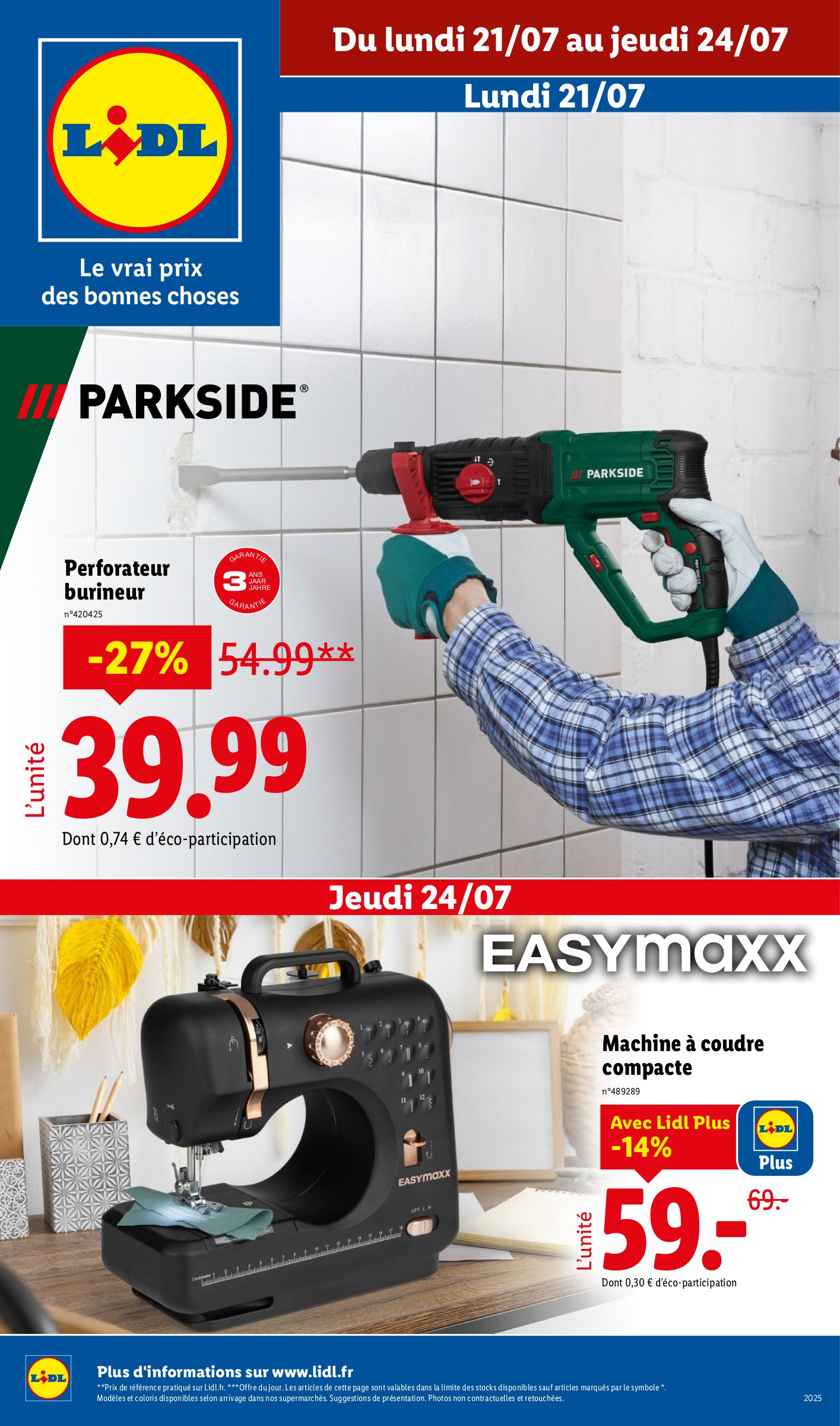 lidl - Catalogue Lidl - Les bonnes affaires de la semaine valable du 21/07 au 24/07