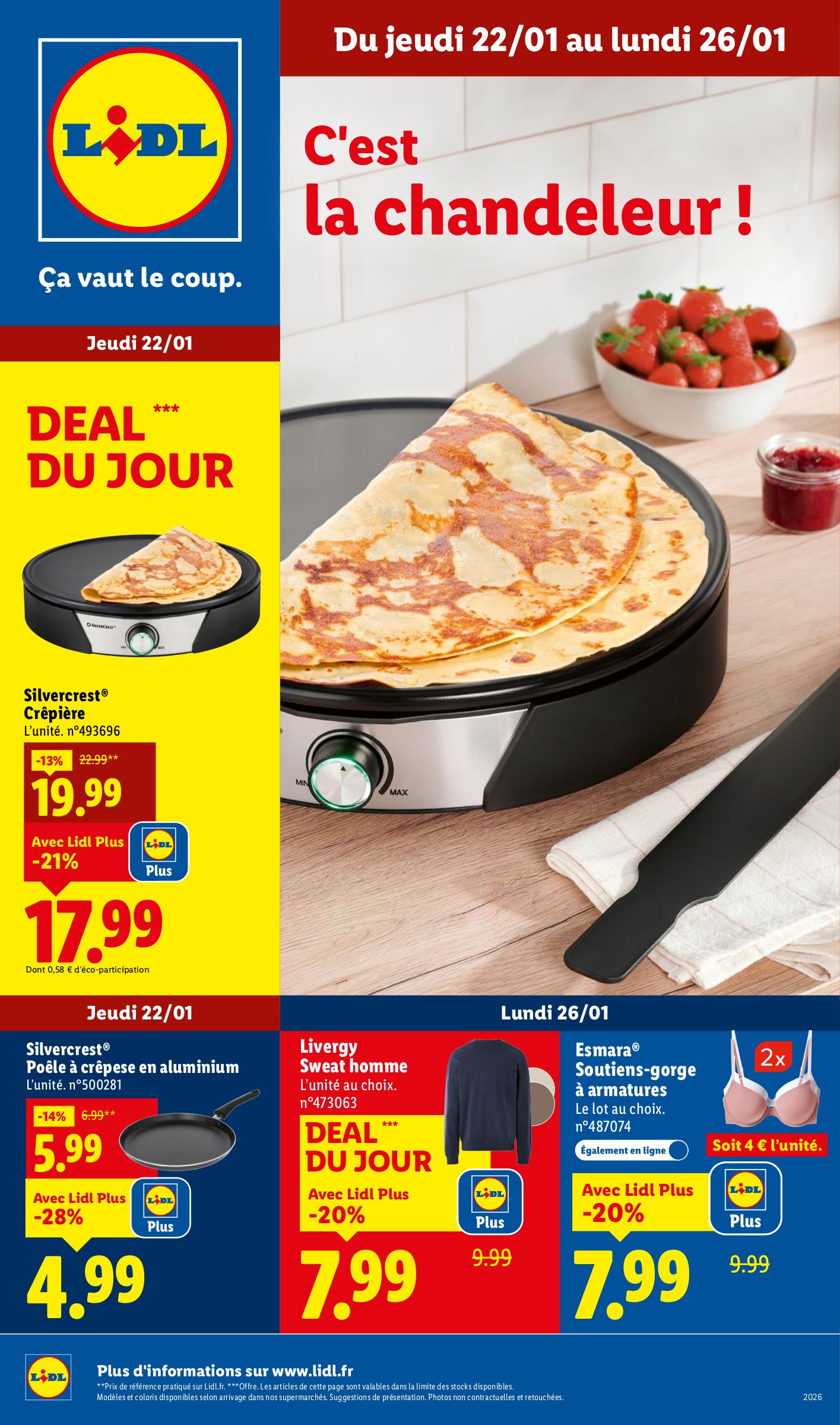 lidl - Catalogue Lidl - Les bonnes affaires de la semaine valable du 22/01 au 26/01