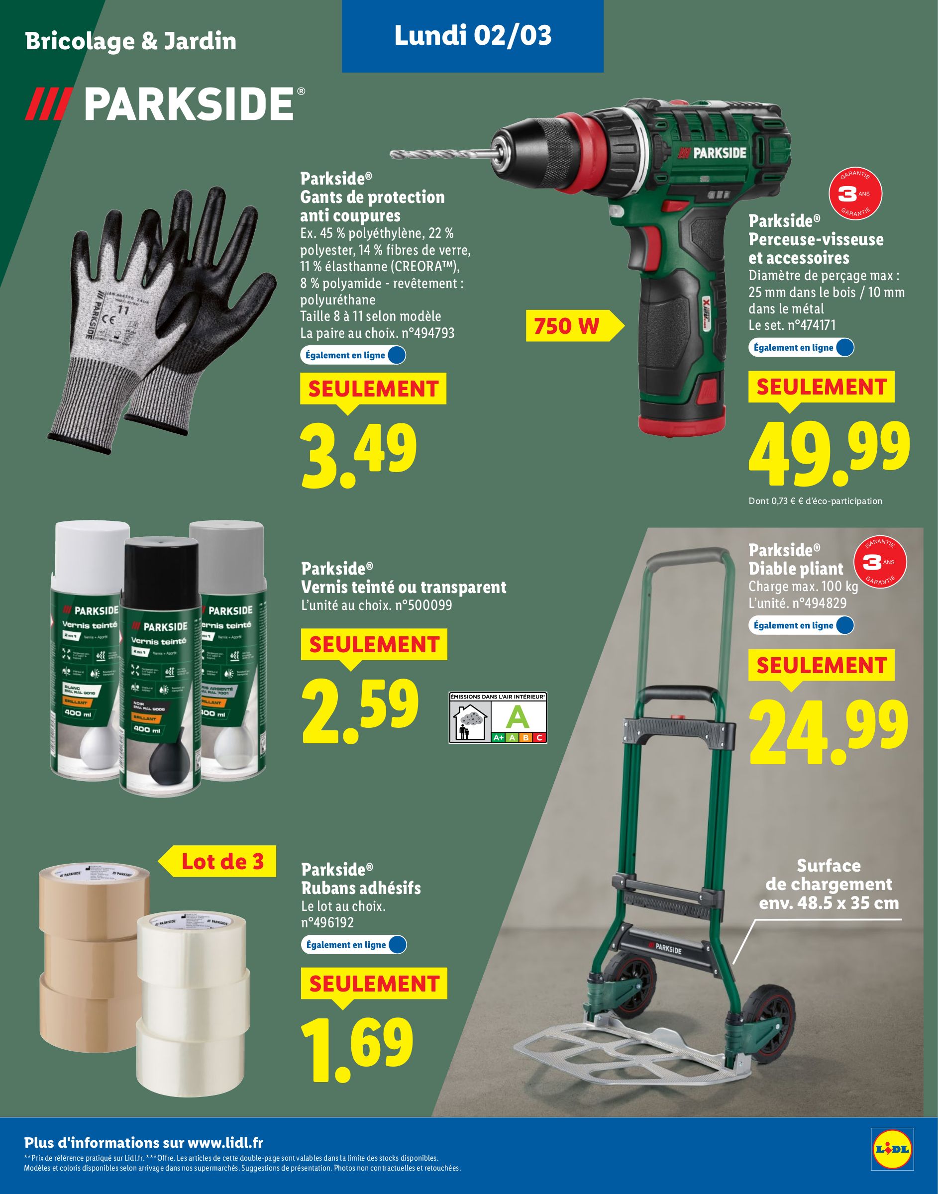 lidl - Catalogue Lidl - Plus de 400 produits Parkside valable du 02/03/2026 au 23/03/2026 - page: 7