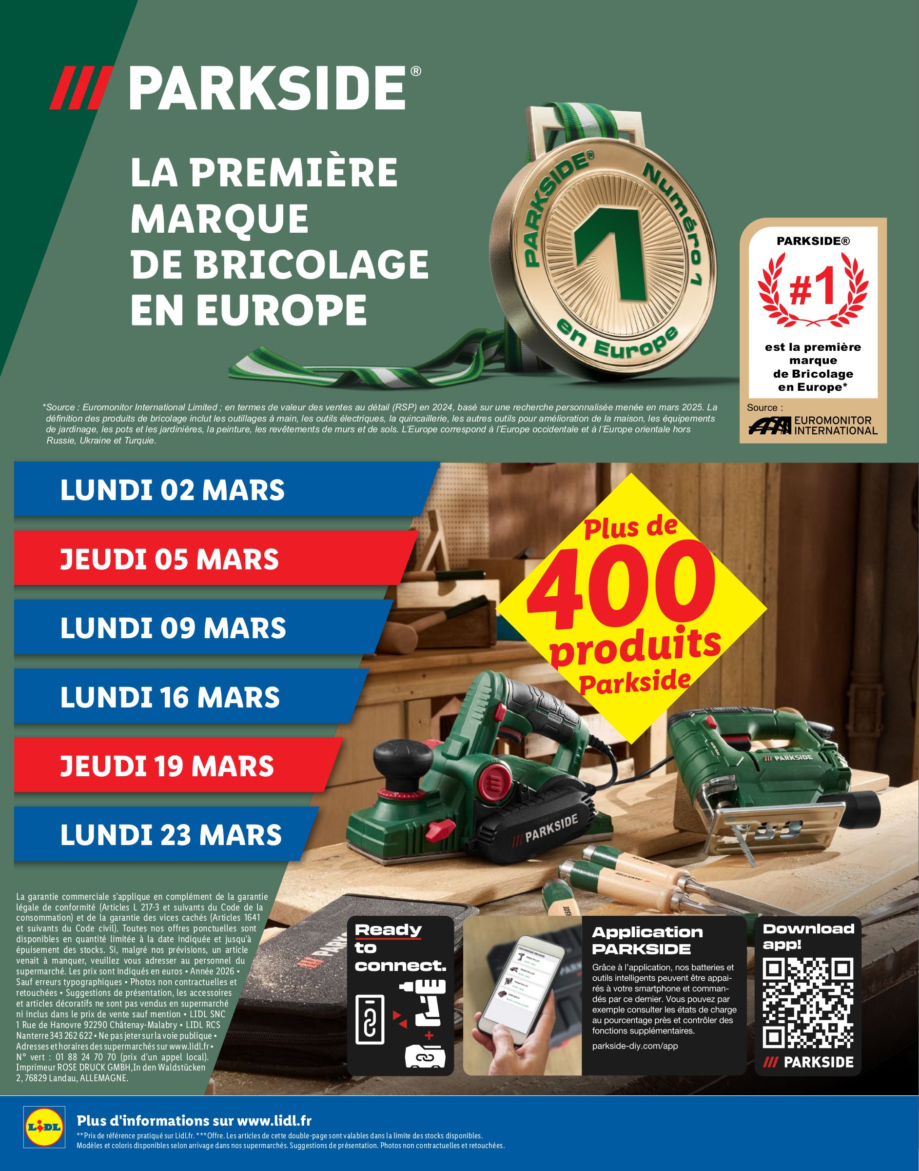 lidl - Catalogue Lidl - Plus de 400 produits Parkside valable du 02/03/2026 au 23/03/2026 - page: 2