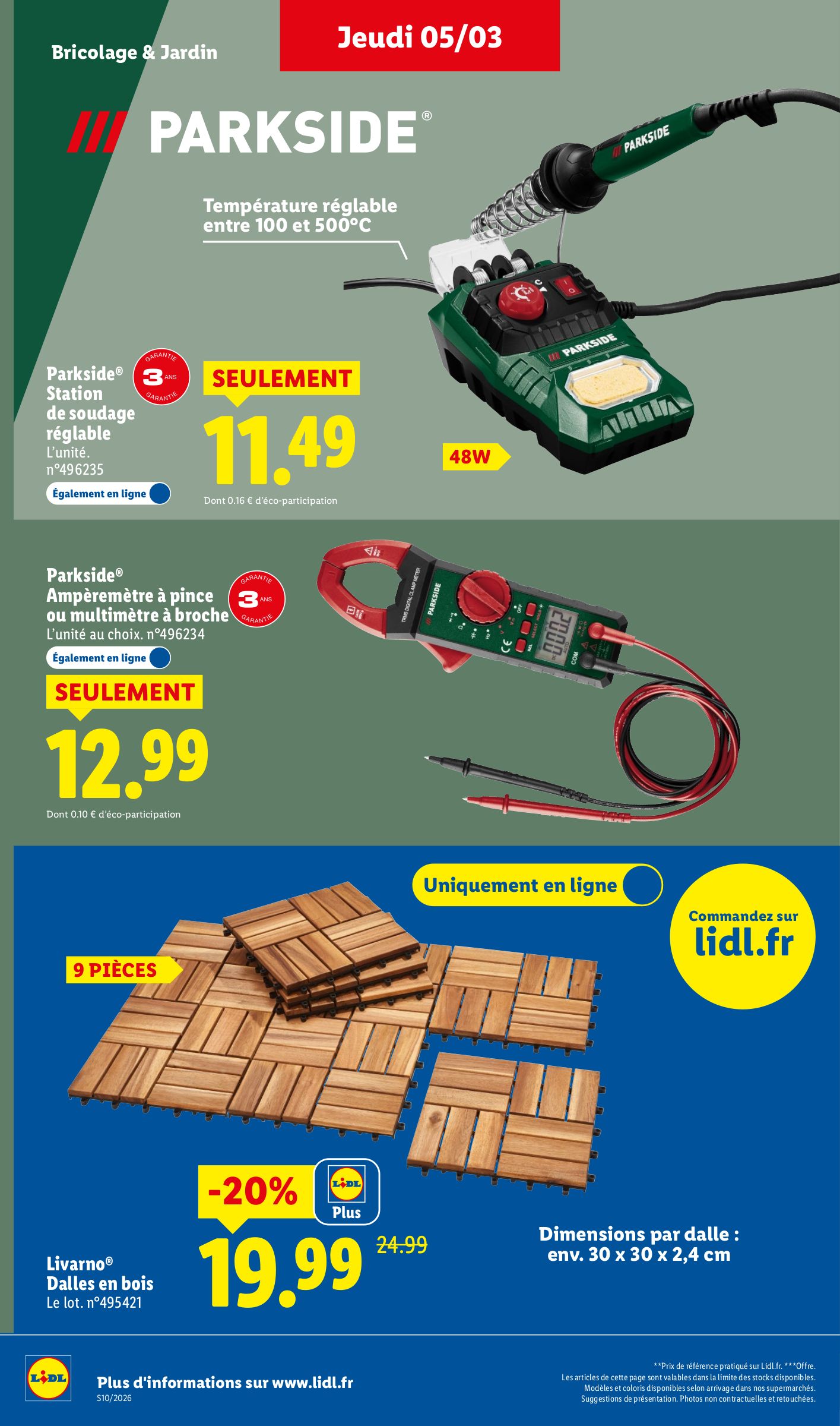 lidl - Catalogue Lidl - Les bonnes affaires de la semaine valable du 05/03/2026 au 09/03/2026 - page: 10