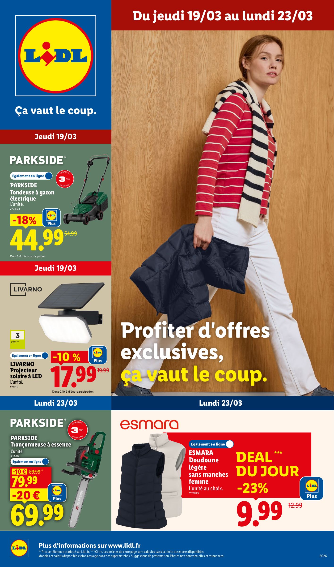 lidl - Catalogue Lidl - Les bonnes affaires de la semaine valable du 19/03/2026 au 23/03/2026 - page: 1