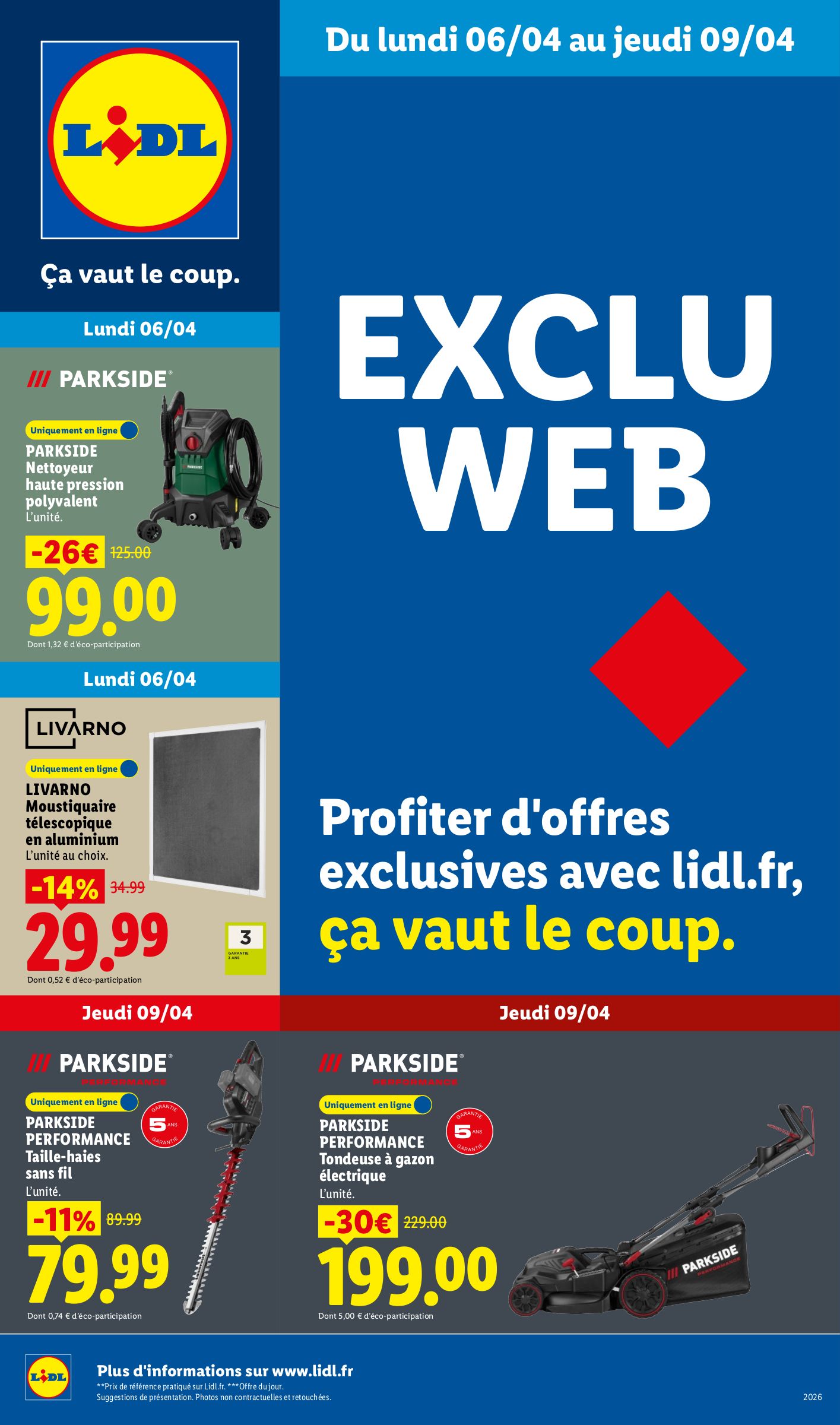 lidl - Catalogue Lidl - Exclu Web valable du 06/04/2026 au 09/04/2026