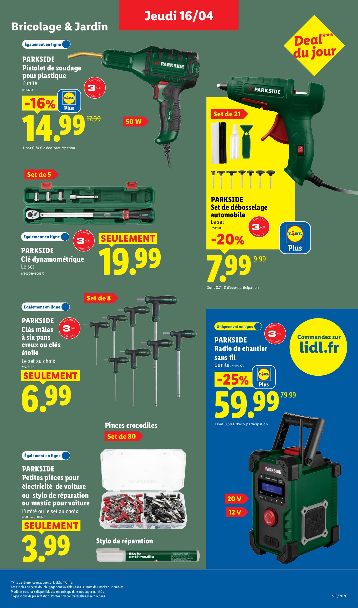 lidl - Flyer Lidl - Les bonnes affaires de la semaine pour la semaine prochaine du du lundi 13/04/2026 au de jeudi 16/04/2026 - page: 16