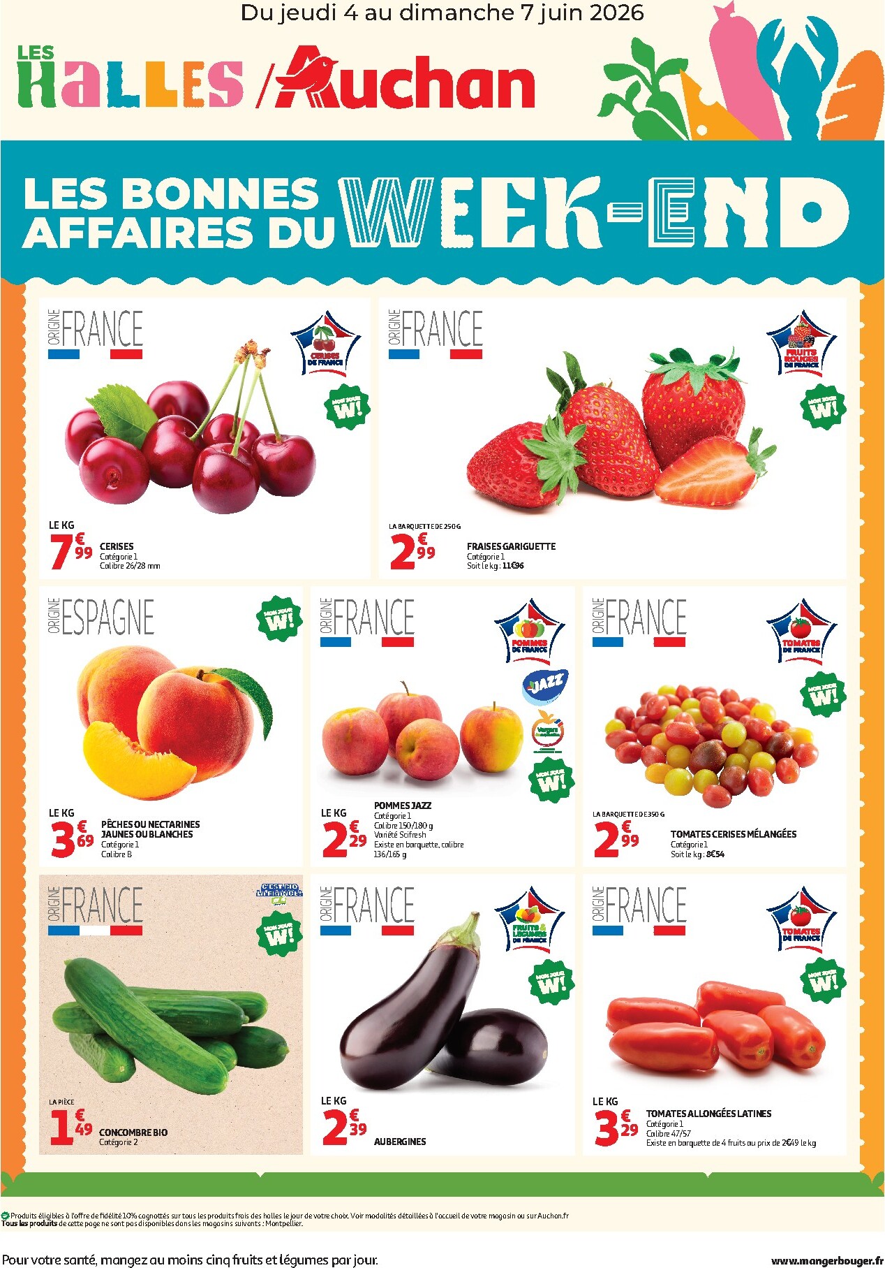 auchan - Current Auchan - Les bons plans du week-end leaflet valid from de jeudi 04/06/2026 to du dimanche 07/06/2026