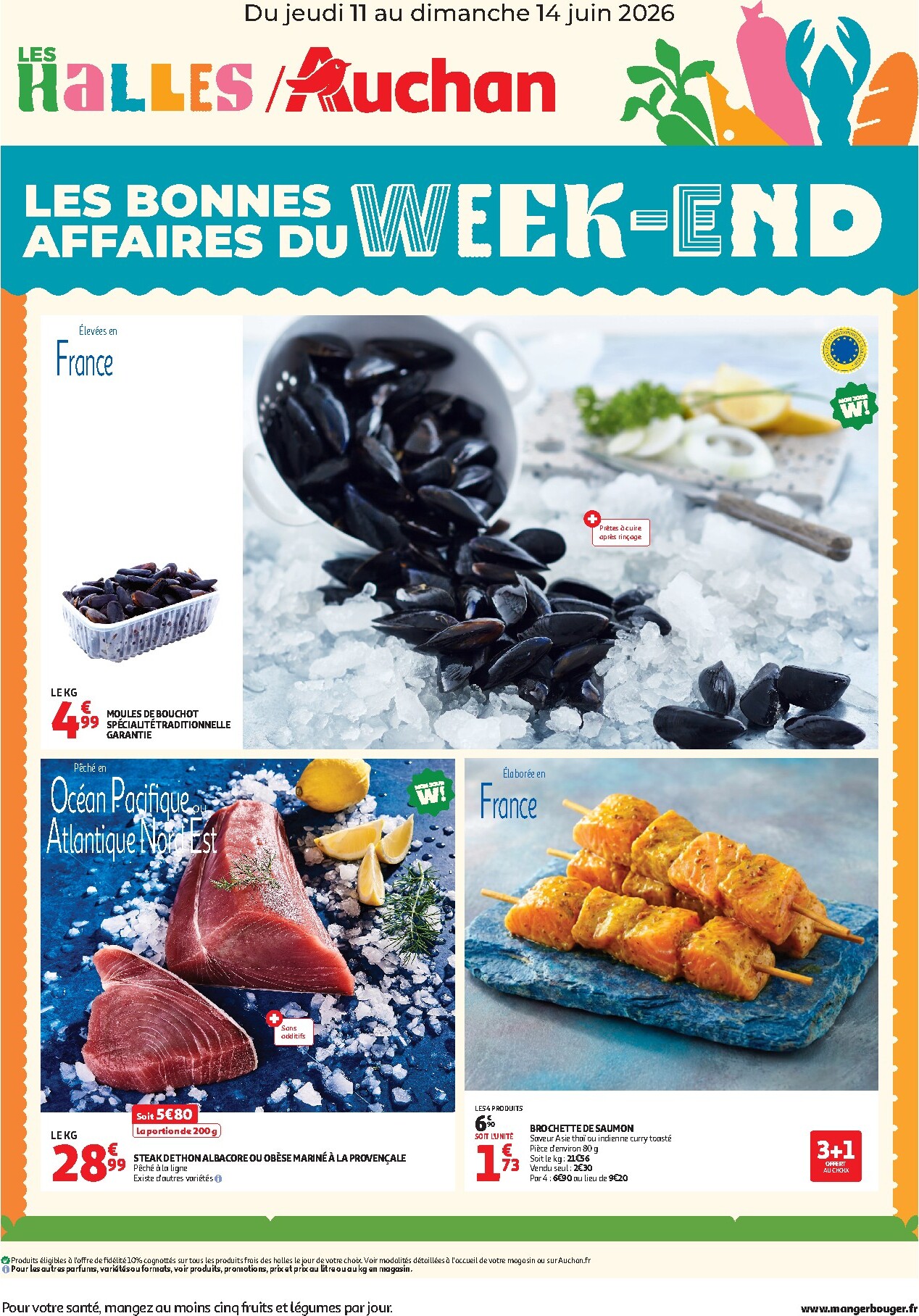 auchan - Current Auchan - Les bons plans du week-end leaflet valid from de jeudi 11/06/2026 to du dimanche 14/06/2026