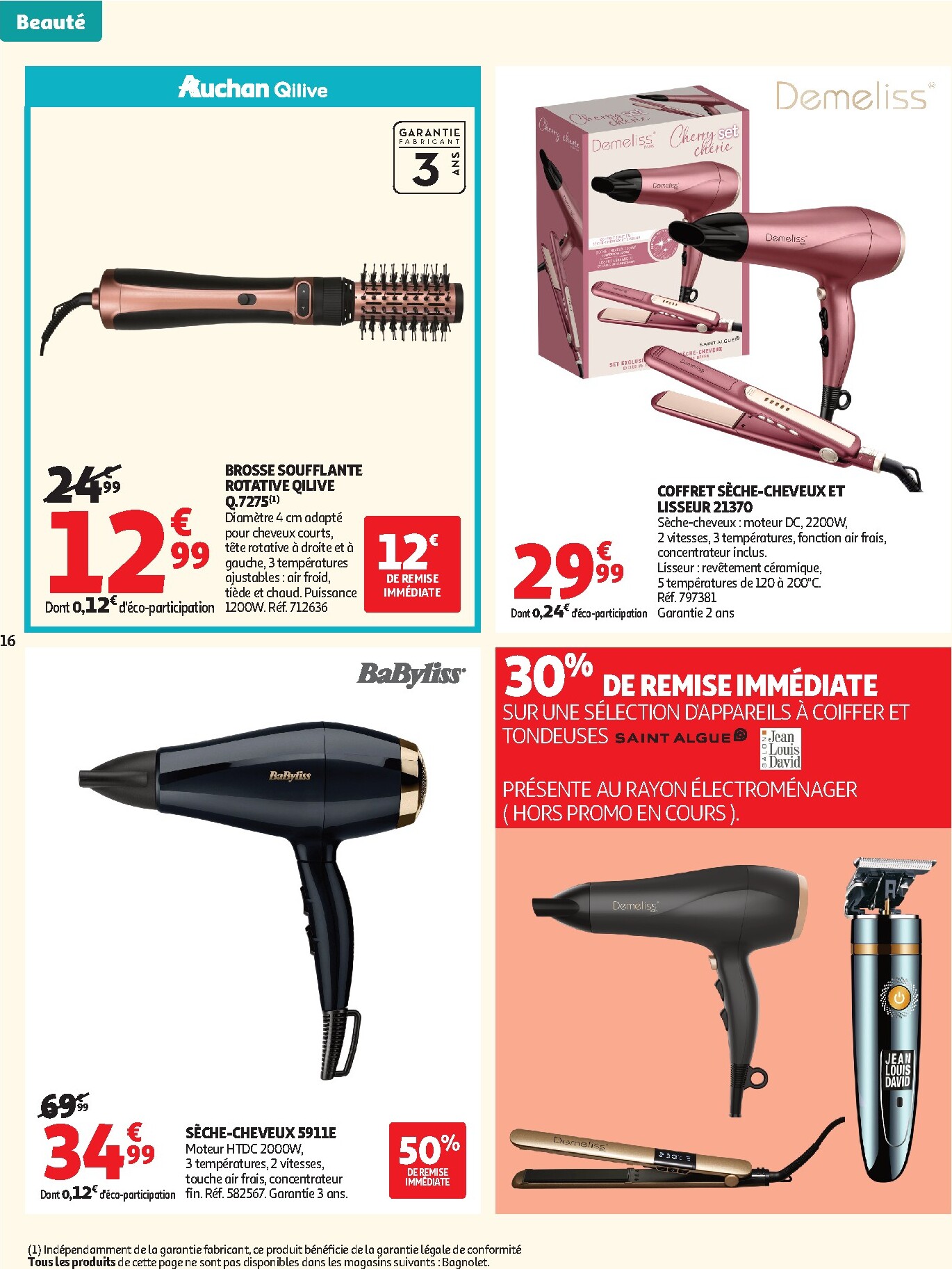 auchan - Current Auchan - Beauté, Halles hypers leaflet valid from du mardi 16/06/2026 to du dimanche 28/06/2026 - page: 16