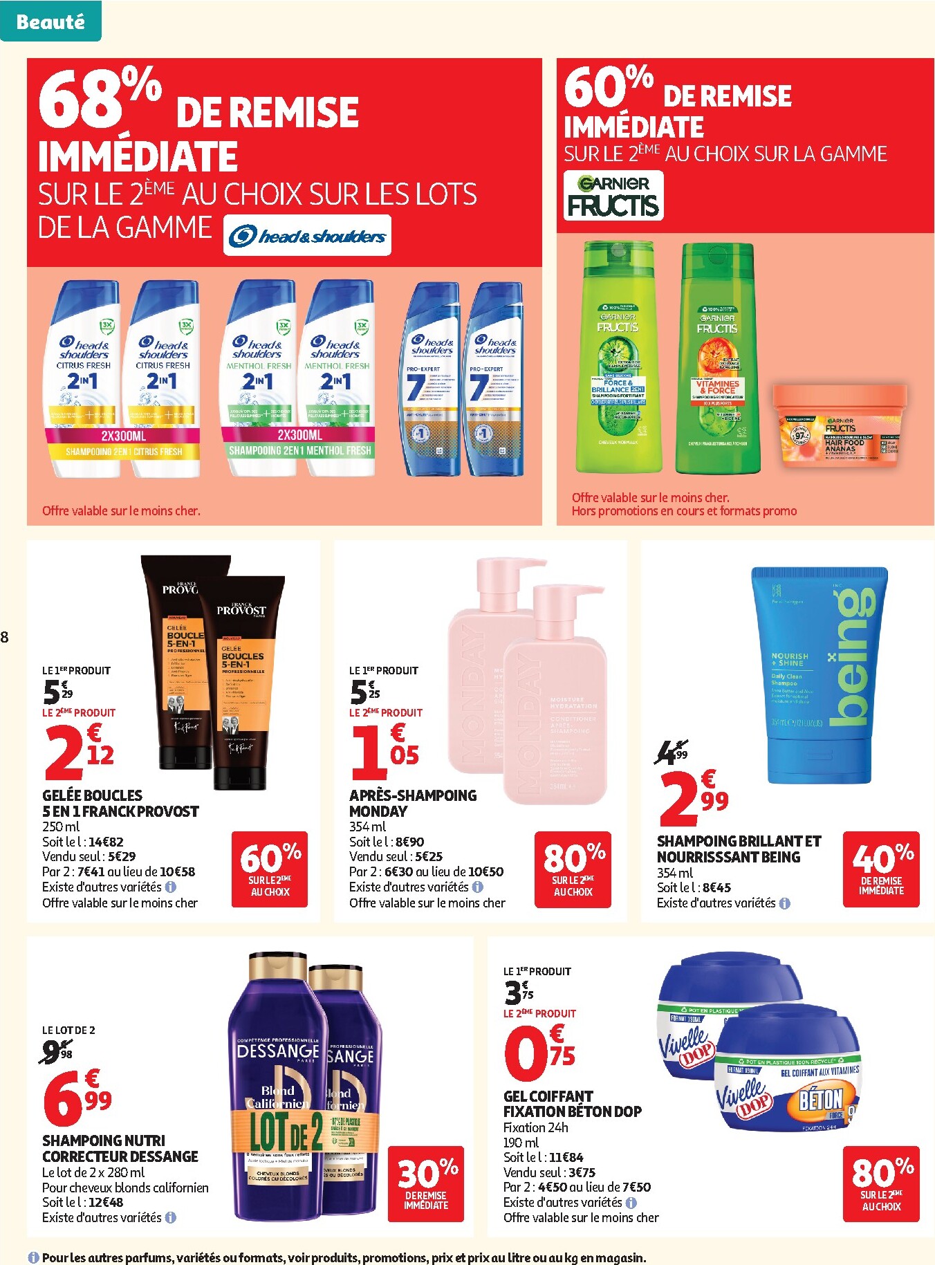 auchan - Current Auchan - Beauté, Halles hypers leaflet valid from du mardi 16/06/2026 to du dimanche 28/06/2026 - page: 8