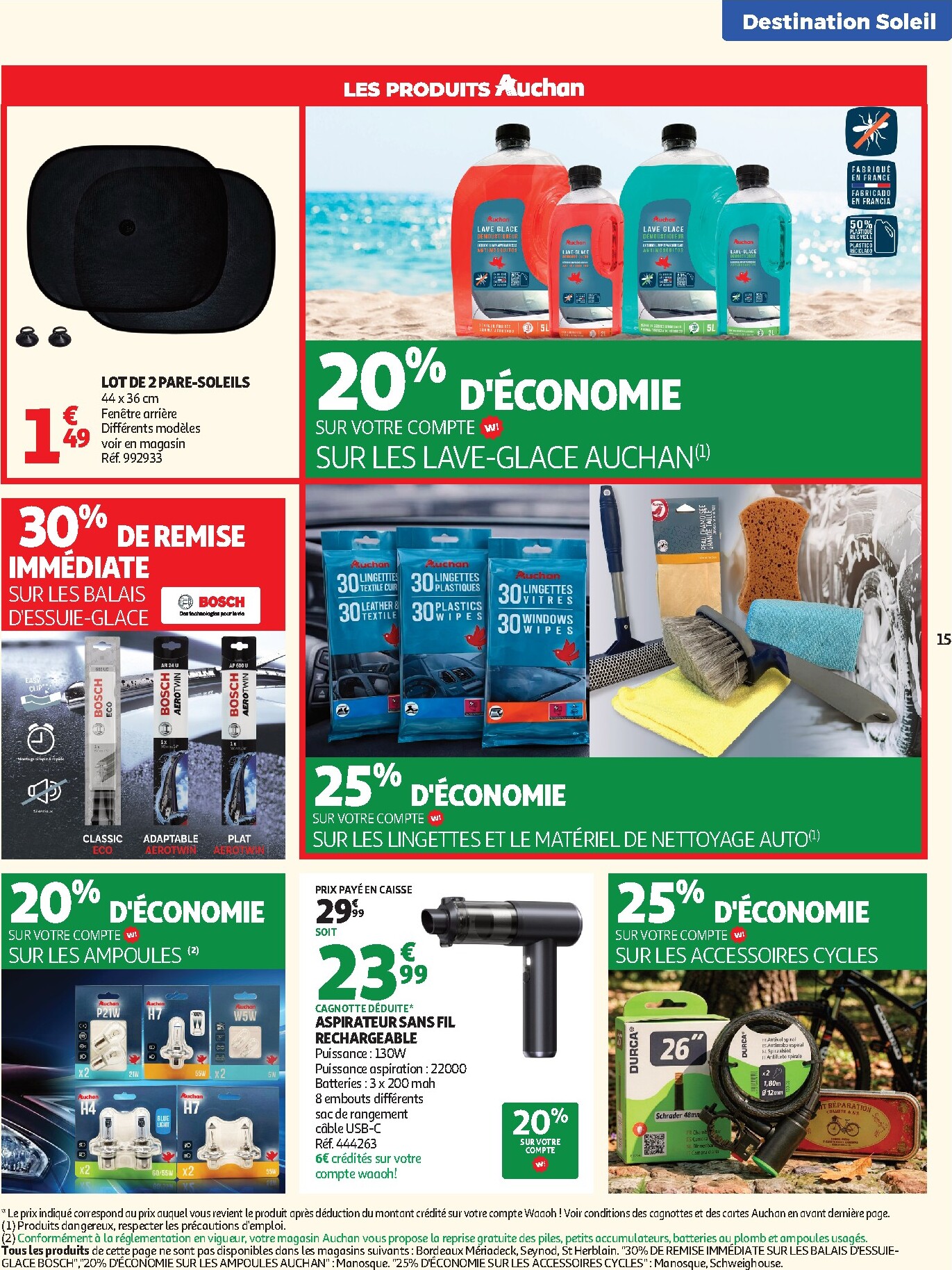 auchan - Current Auchan - Valises et vacances leaflet valid from du mardi 16/06/2026 to du dimanche 28/06/2026 - page: 15