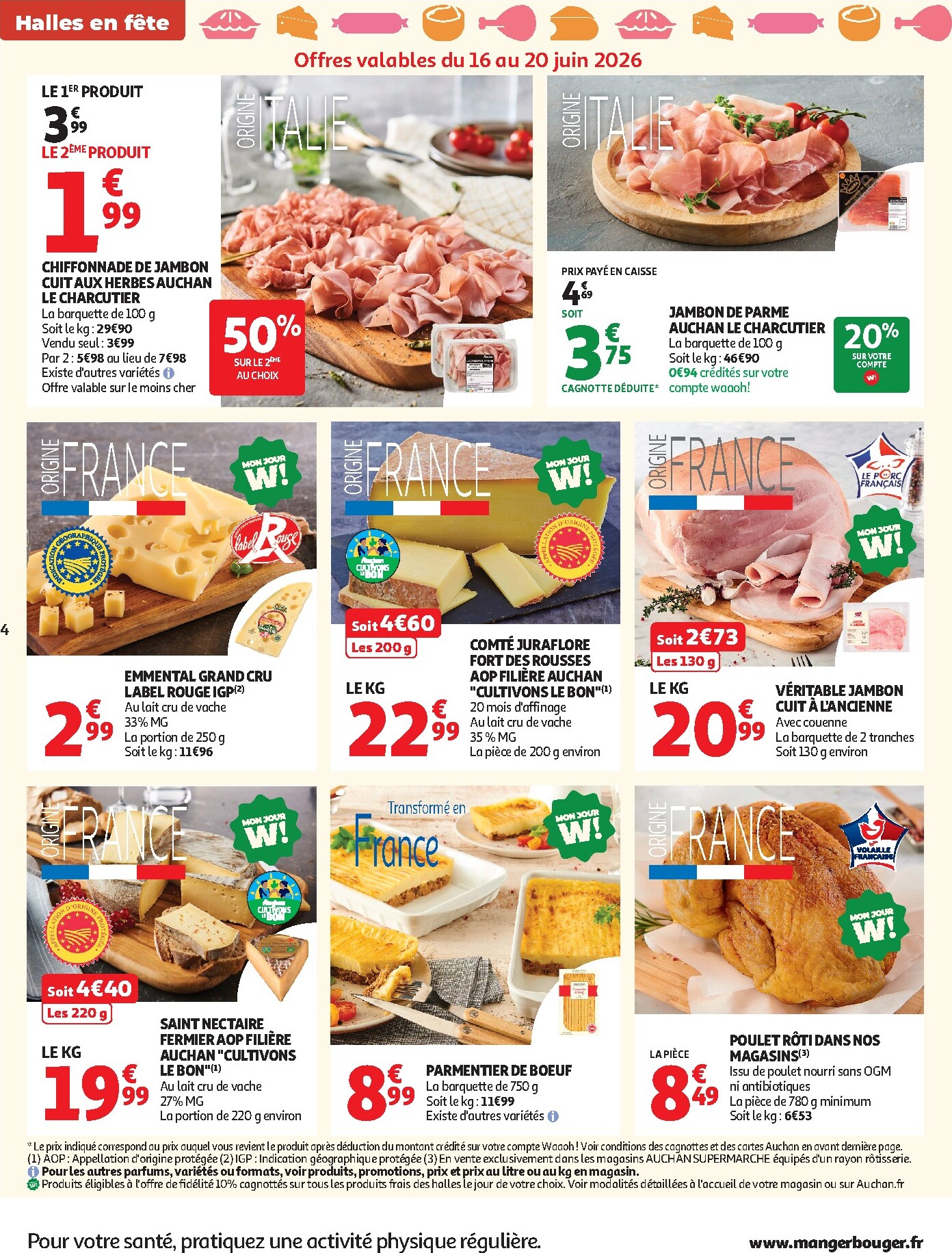 auchan - Current Auchan Supermarché - Beauté, Halles, supers leaflet valid from du mardi 16/06/2026 to du samedi 27/06/2026 - page: 4
