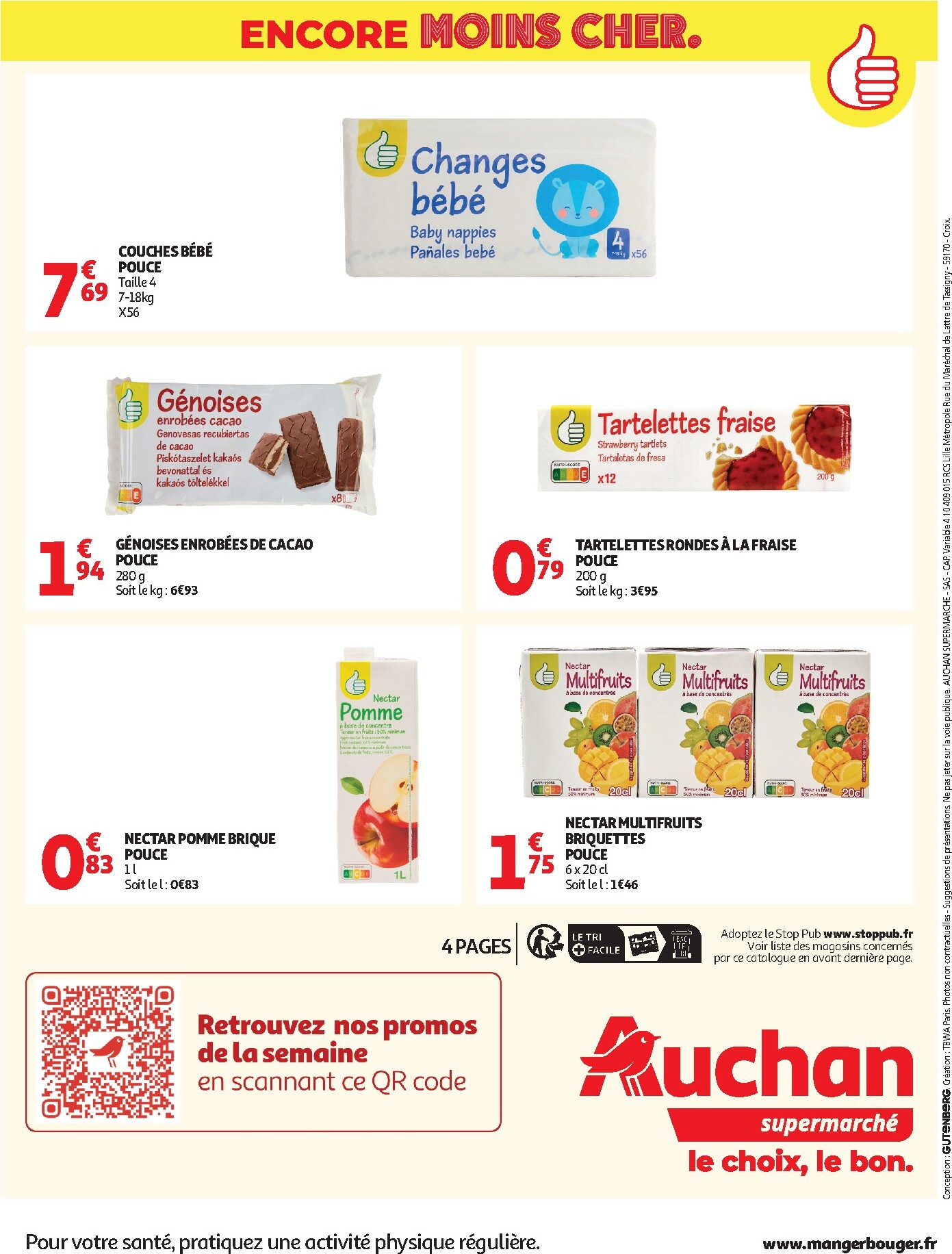 auchan - Current Auchan Supermarché - Marque Pouce supers leaflet valid from du mardi 16/06/2026 to du samedi 27/06/2026 - page: 4
