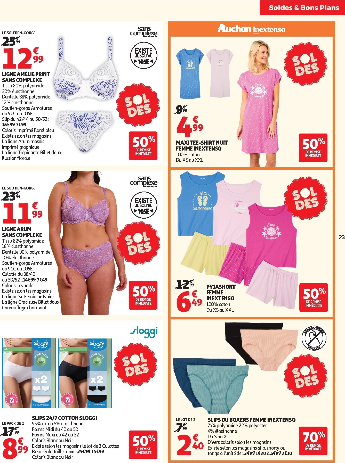auchan - Flyer Auchan - Soldes d'été pour la semaine prochaine du du mercredi 24/06/2026 au du mardi 21/07/2026 - page: 23