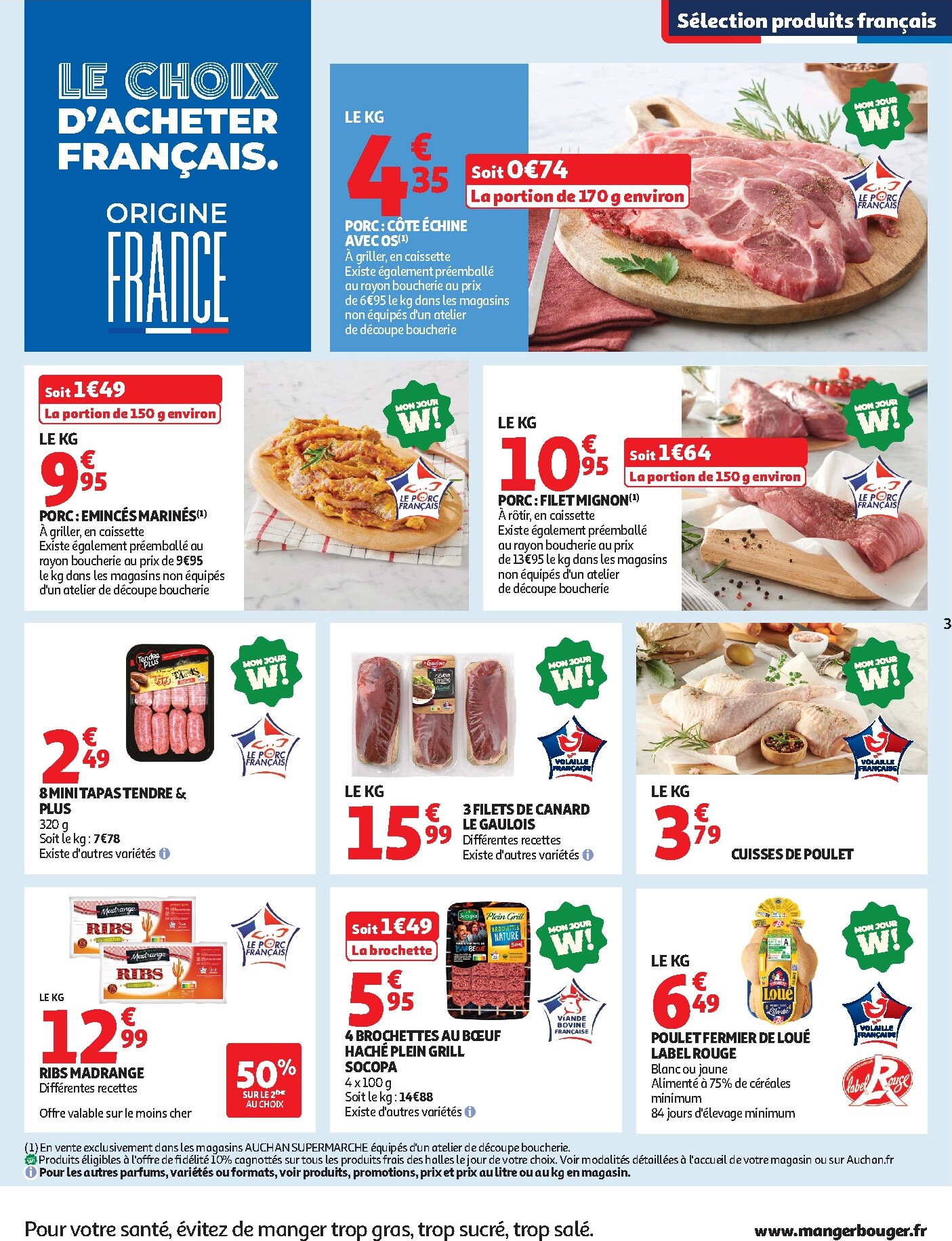 auchan - Flyer Auchan Supermarché - Tops promos supers pour la semaine prochaine du du mardi 23/06/2026 au du samedi 27/06/2026 - page: 3