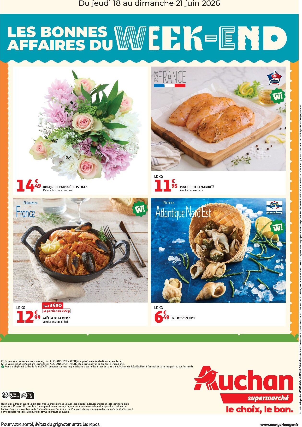 auchan - Current Auchan Supermarché - Les bons plans du week-end leaflet valid from de jeudi 18/06/2026 to du dimanche 21/06/2026 - page: 2