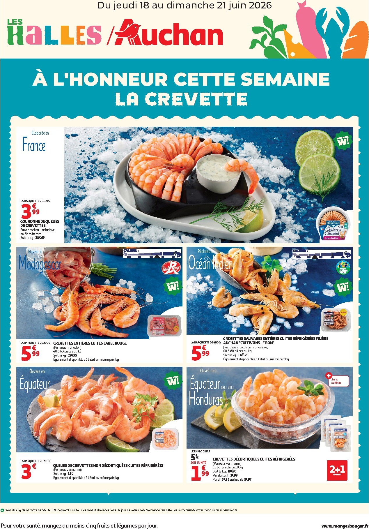 auchan - Current Auchan - À l'honneur cette semaine leaflet valid from de jeudi 18/06/2026 to du dimanche 21/06/2026 - page: 1
