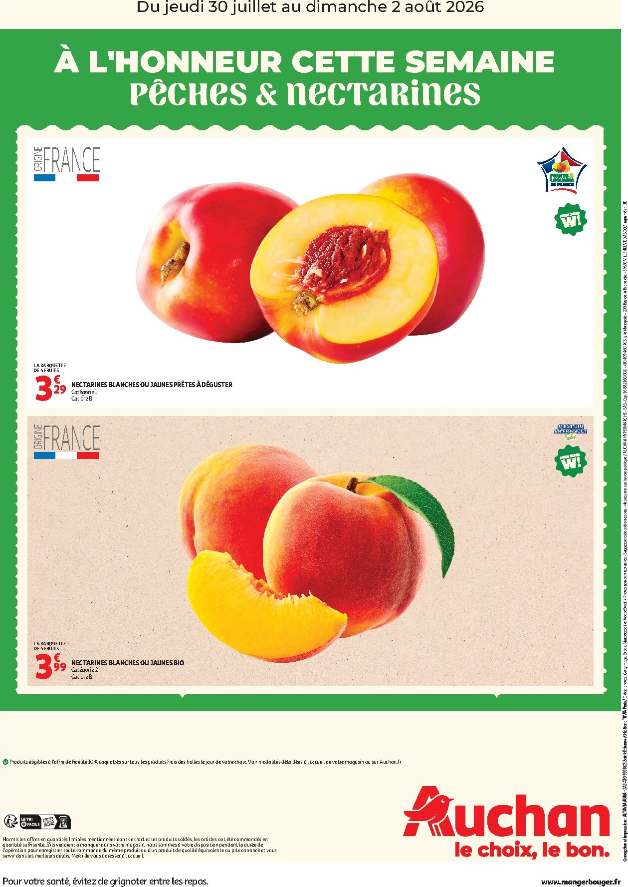 auchan - Current Auchan - À l'honneur cette semaine leaflet valid from de jeudi 30/07/2026 to du dimanche 02/08/2026 - page: 2