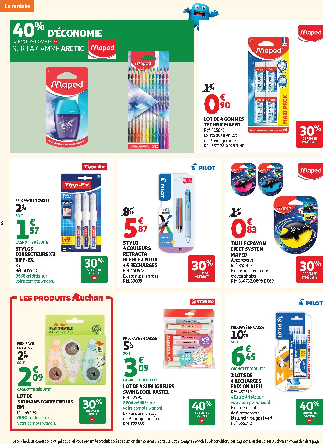 auchan - Flyer Auchan - Rentrée scolaire hypers - Hypermarché pour la semaine prochaine du du mardi 04/08/2026 au du dimanche 30/08/2026 - page: 6