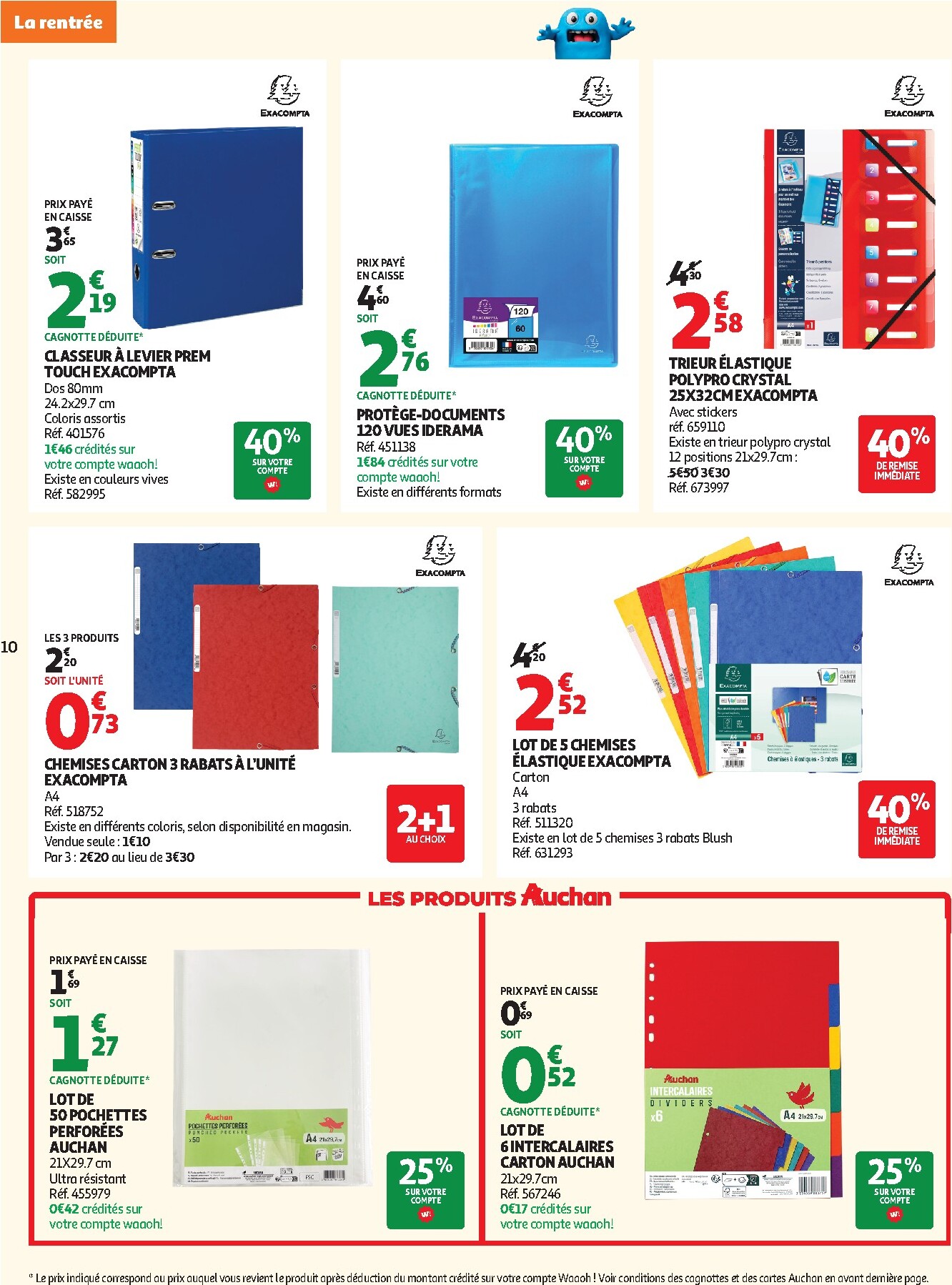auchan - Flyer Auchan - Rentrée scolaire hypers - Hypermarché pour la semaine prochaine du du mardi 04/08/2026 au du dimanche 30/08/2026 - page: 10