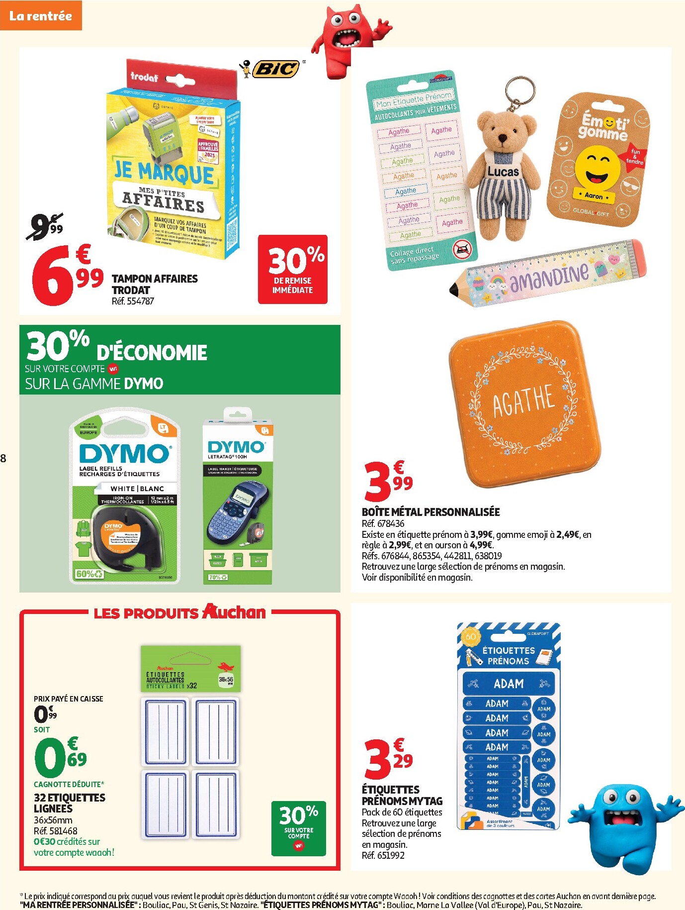 auchan - Flyer Auchan - Rentrée scolaire hypers - Hypermarché pour la semaine prochaine du du mardi 04/08/2026 au du dimanche 30/08/2026 - page: 8
