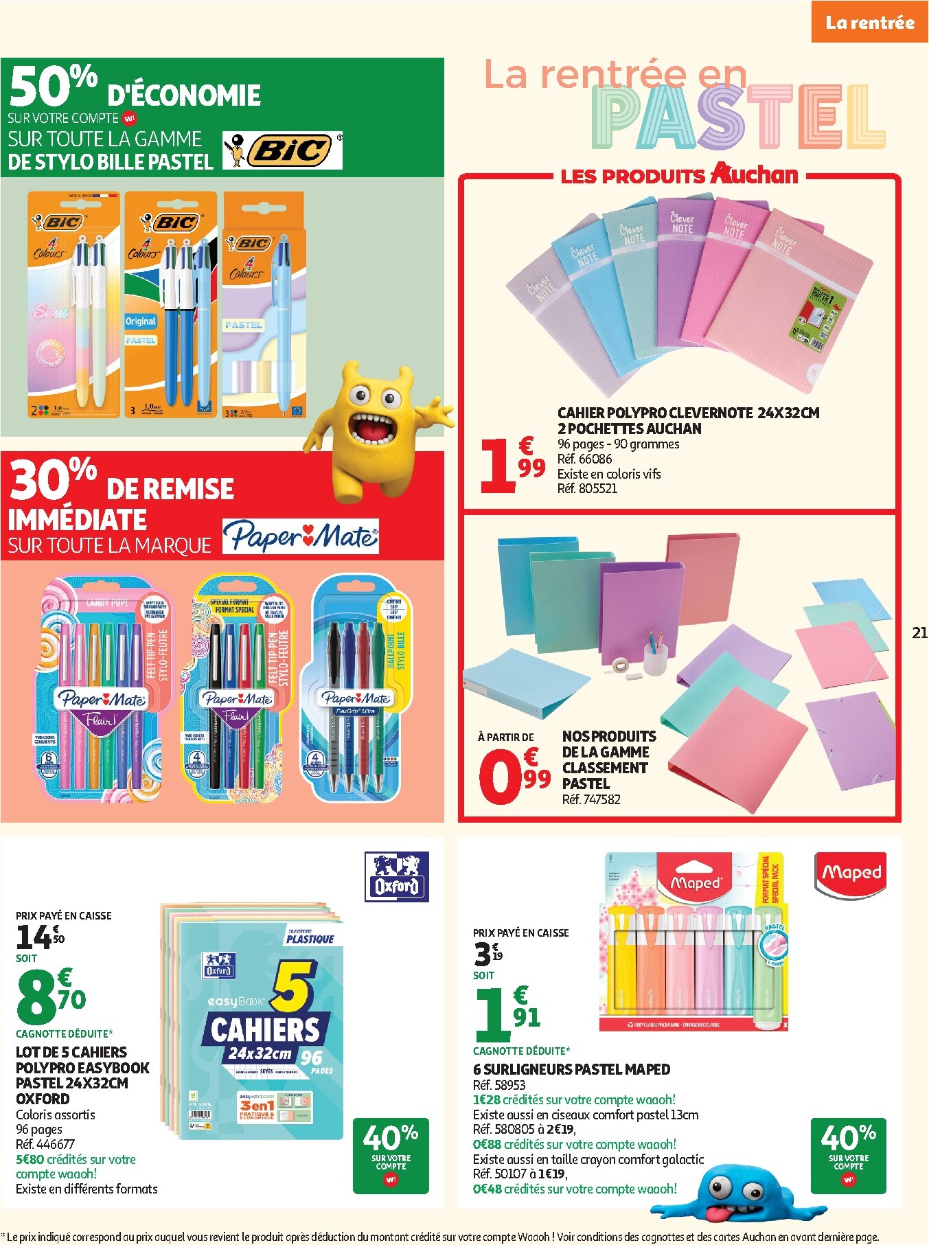auchan - Flyer Auchan - Rentrée scolaire hypers - Hypermarché pour la semaine prochaine du du mardi 04/08/2026 au du dimanche 30/08/2026 - page: 21