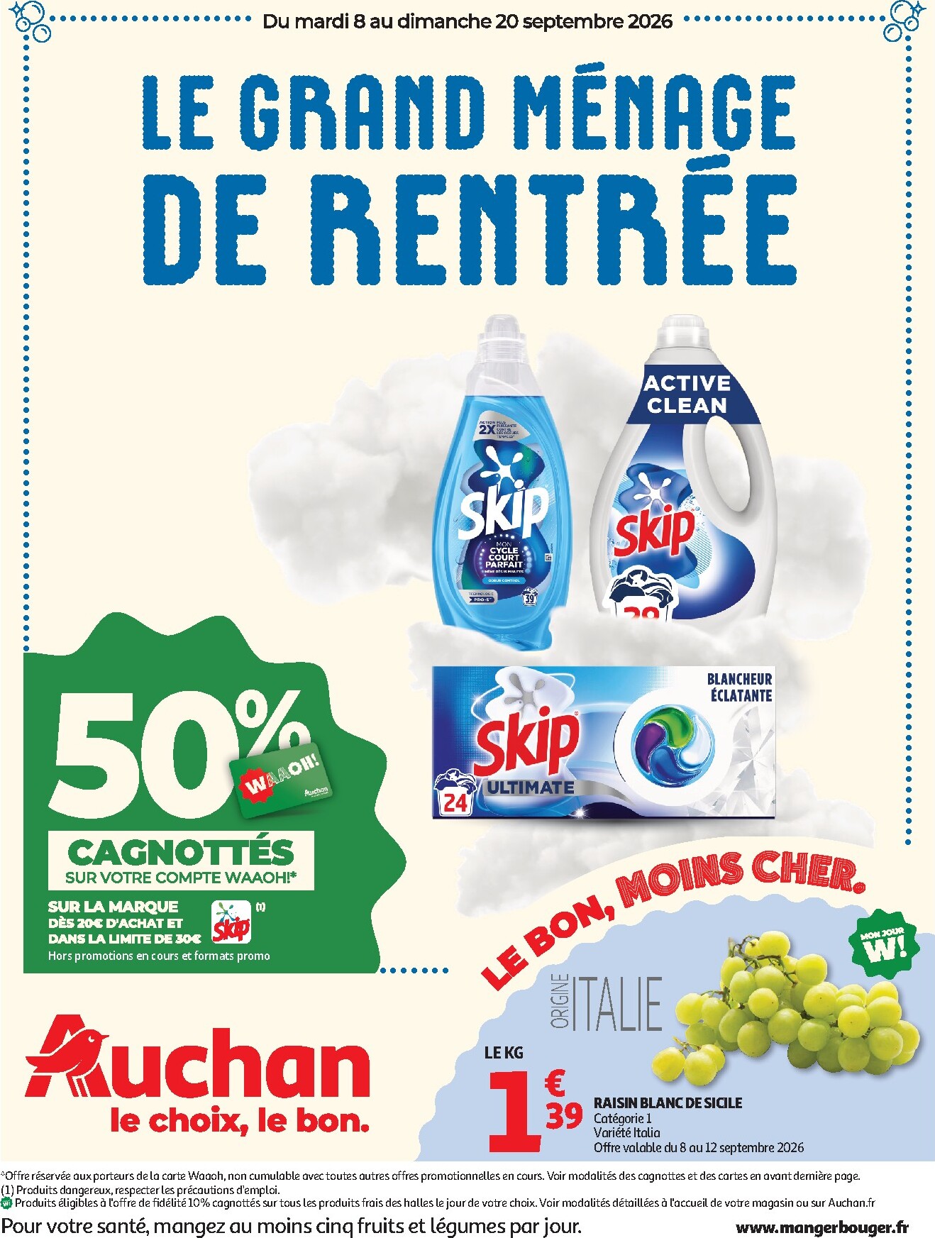 auchan - Flyer Auchan pour la semaine prochaine du du mardi 08/09/2026 au du dimanche 20/09/2026
