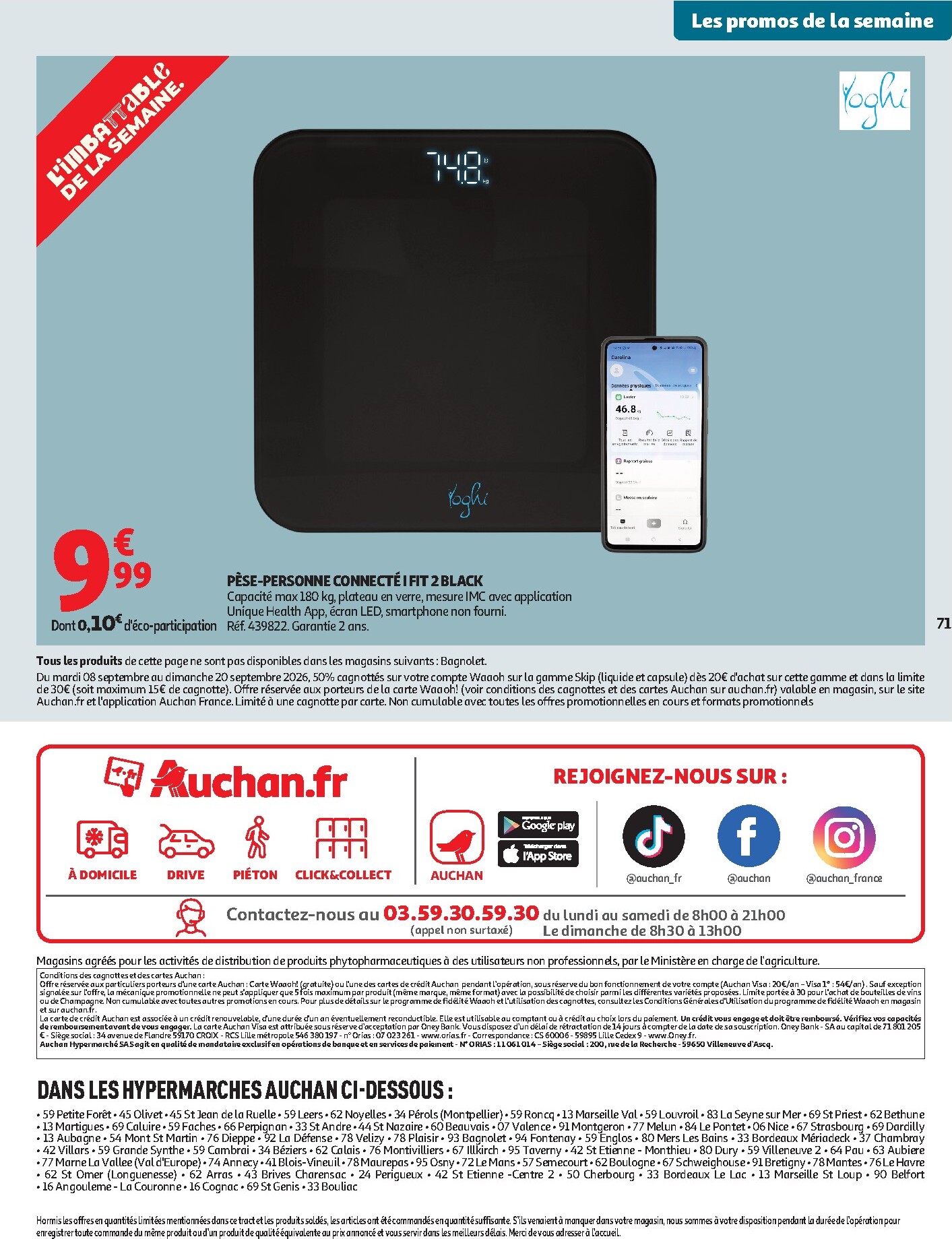 auchan - Flyer Auchan pour la semaine prochaine du du mardi 08/09/2026 au du dimanche 20/09/2026 - page: 71