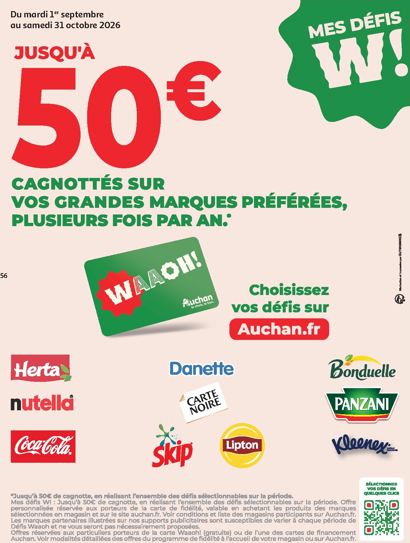 auchan - Flyer Auchan pour la semaine prochaine du du mardi 08/09/2026 au du dimanche 20/09/2026 - page: 56