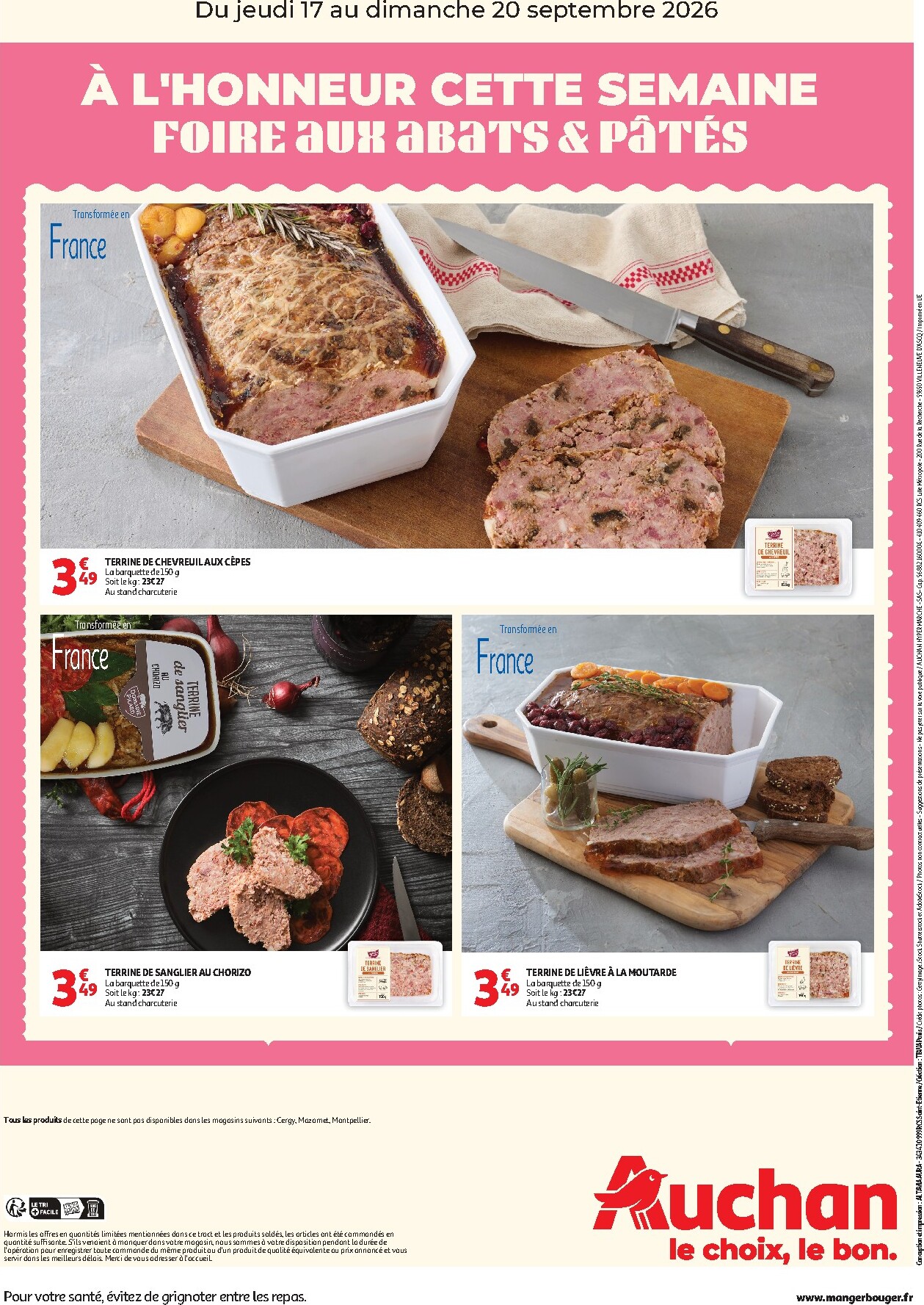 auchan - Current Auchan - À l'honneur cette semaine leaflet valid from de jeudi 17/09/2026 to du dimanche 20/09/2026 - page: 2