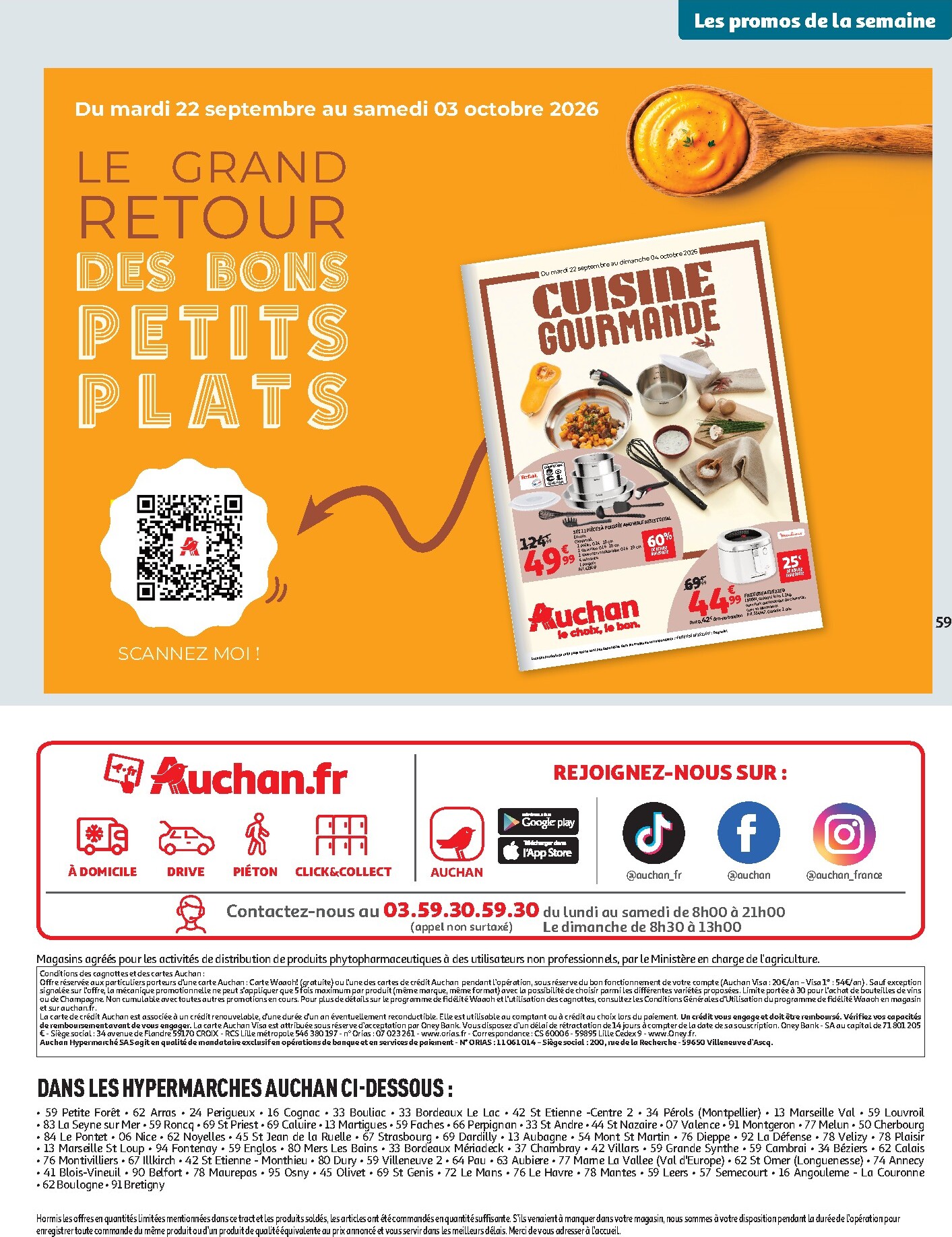 auchan - Flyer Auchan pour la semaine prochaine du du mardi 22/09/2026 au du dimanche 04/10/2026 - page: 59