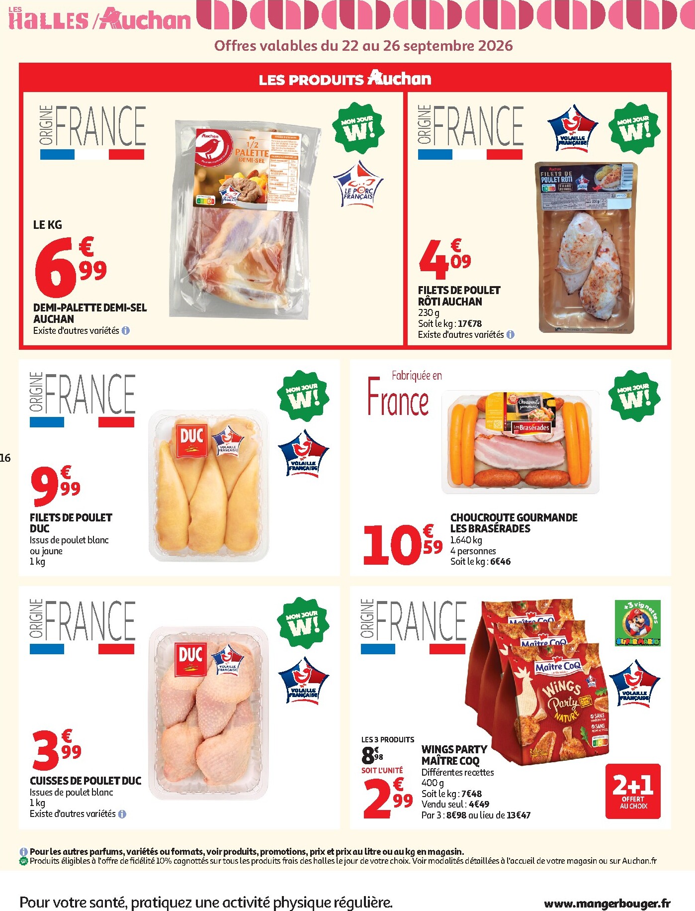 auchan - Flyer Auchan pour la semaine prochaine du du mardi 22/09/2026 au du dimanche 04/10/2026 - page: 16