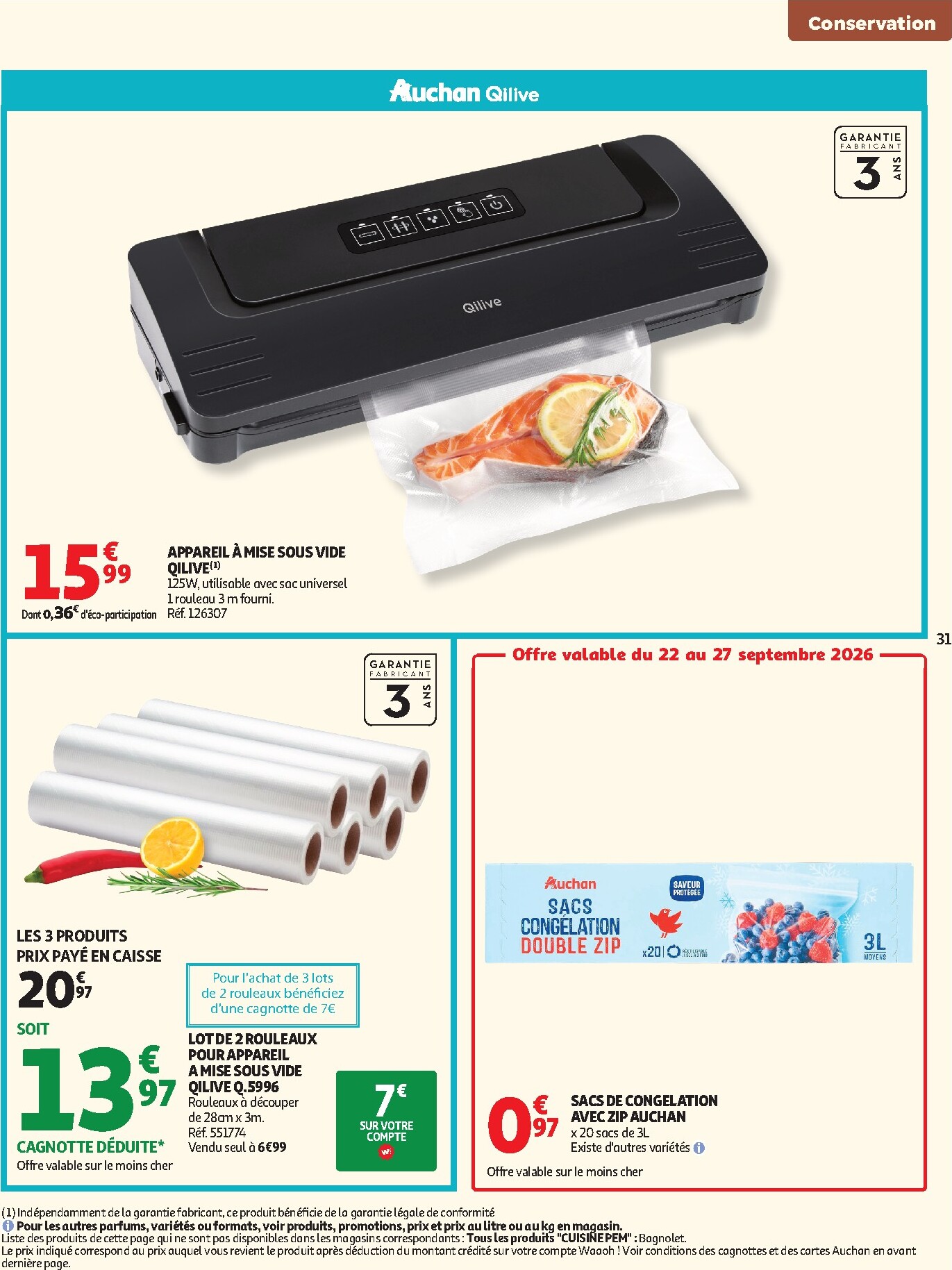 auchan - Flyer Auchan - Cuisine gourmande hypers pour la semaine prochaine du du mardi 22/09/2026 au du dimanche 04/10/2026 - page: 31