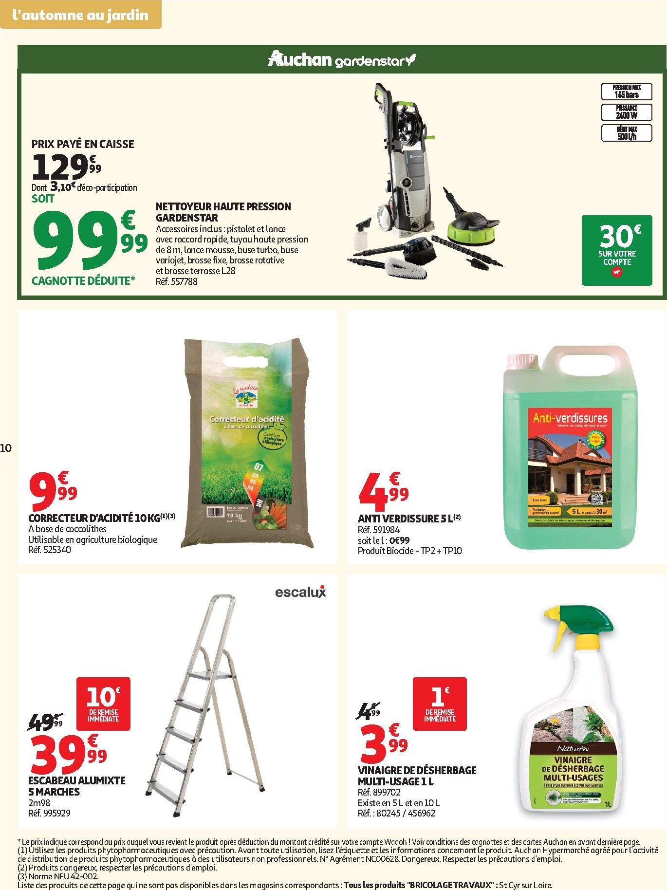 auchan - Flyer Auchan - Jardinage automne pour la semaine prochaine du du mardi 22/09/2026 au du dimanche 11/10/2026 - page: 10