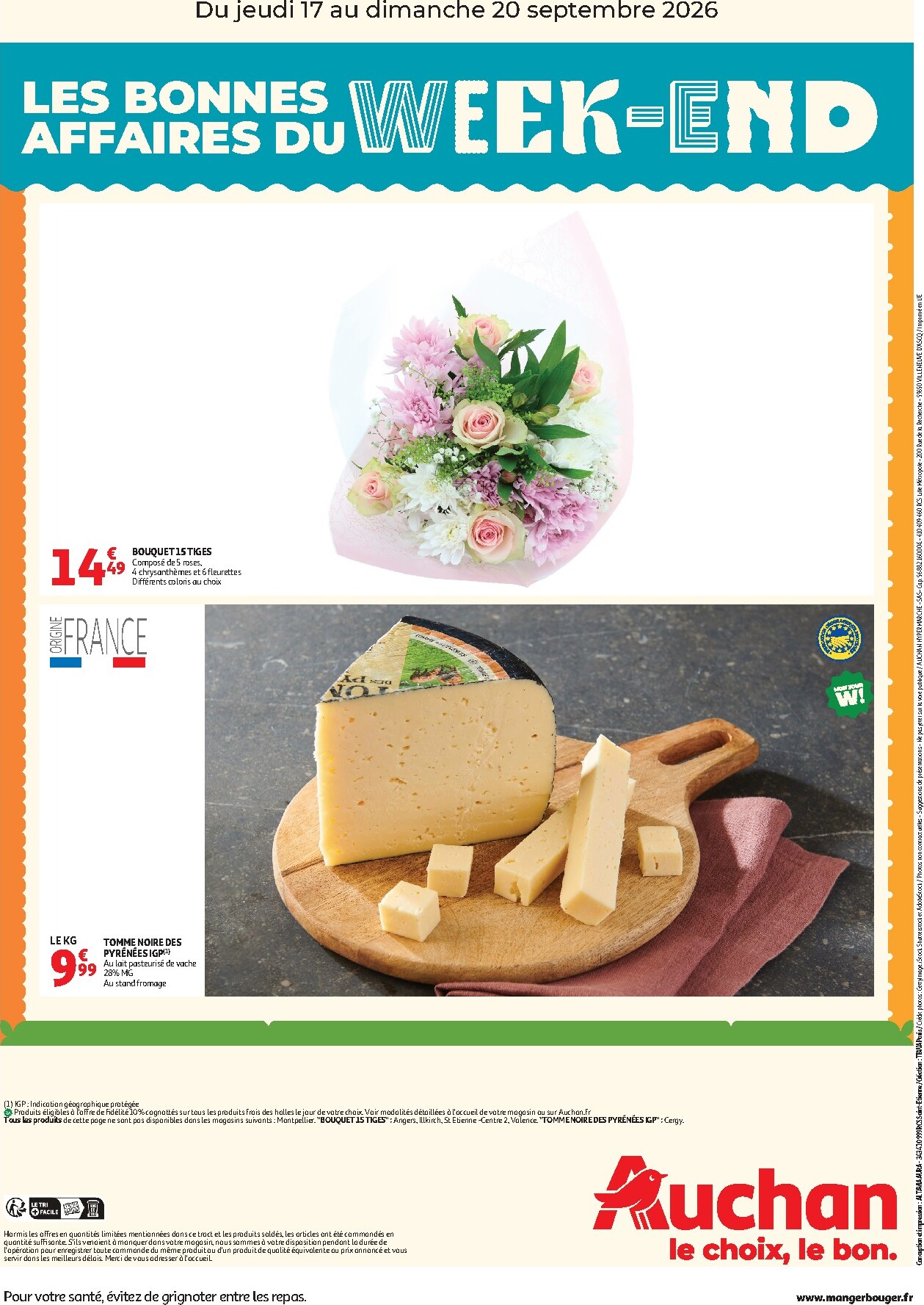 auchan - Current Auchan - Les bons plan du week end dans votre hyper - Hypermarché leaflet valid from de jeudi 17/09/2026 to du dimanche 20/09/2026 - page: 2