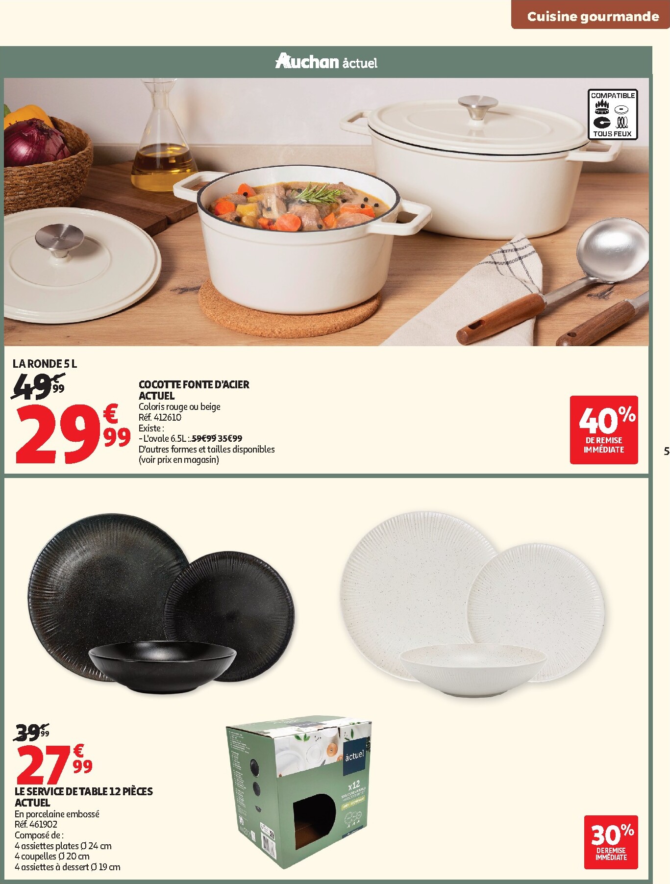 auchan - Flyer Auchan - Cuisine gourmande supers pour la semaine prochaine du du mardi 22/09/2026 au du samedi 03/10/2026 - page: 5
