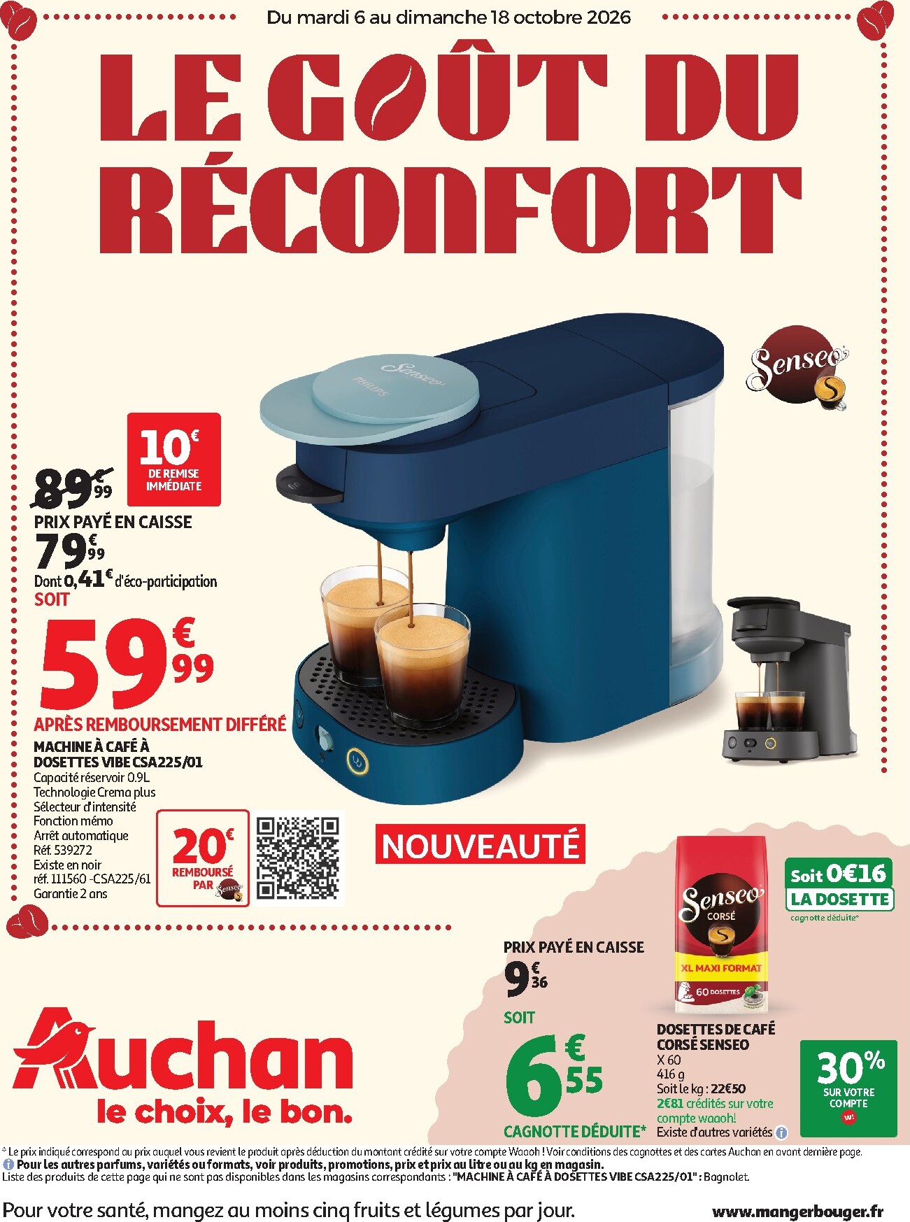 auchan - Flyer Auchan - Café, automne hypers pour la semaine prochaine du du mardi 06/10/2026 au du dimanche 18/10/2026
