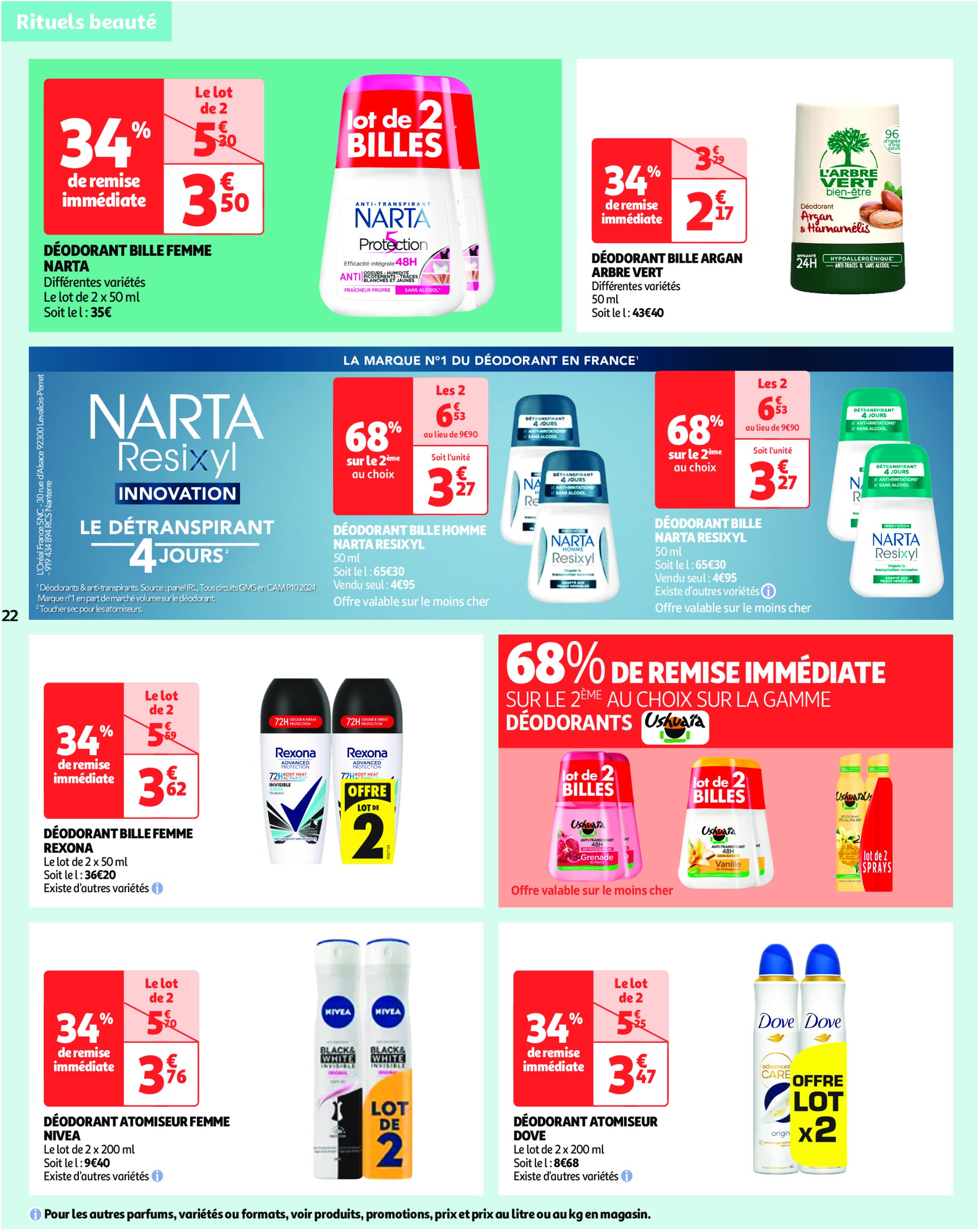 auchan - Catalogue Auchan - Remises en beauté valable dès 23/04 - 04/05 - page: 22