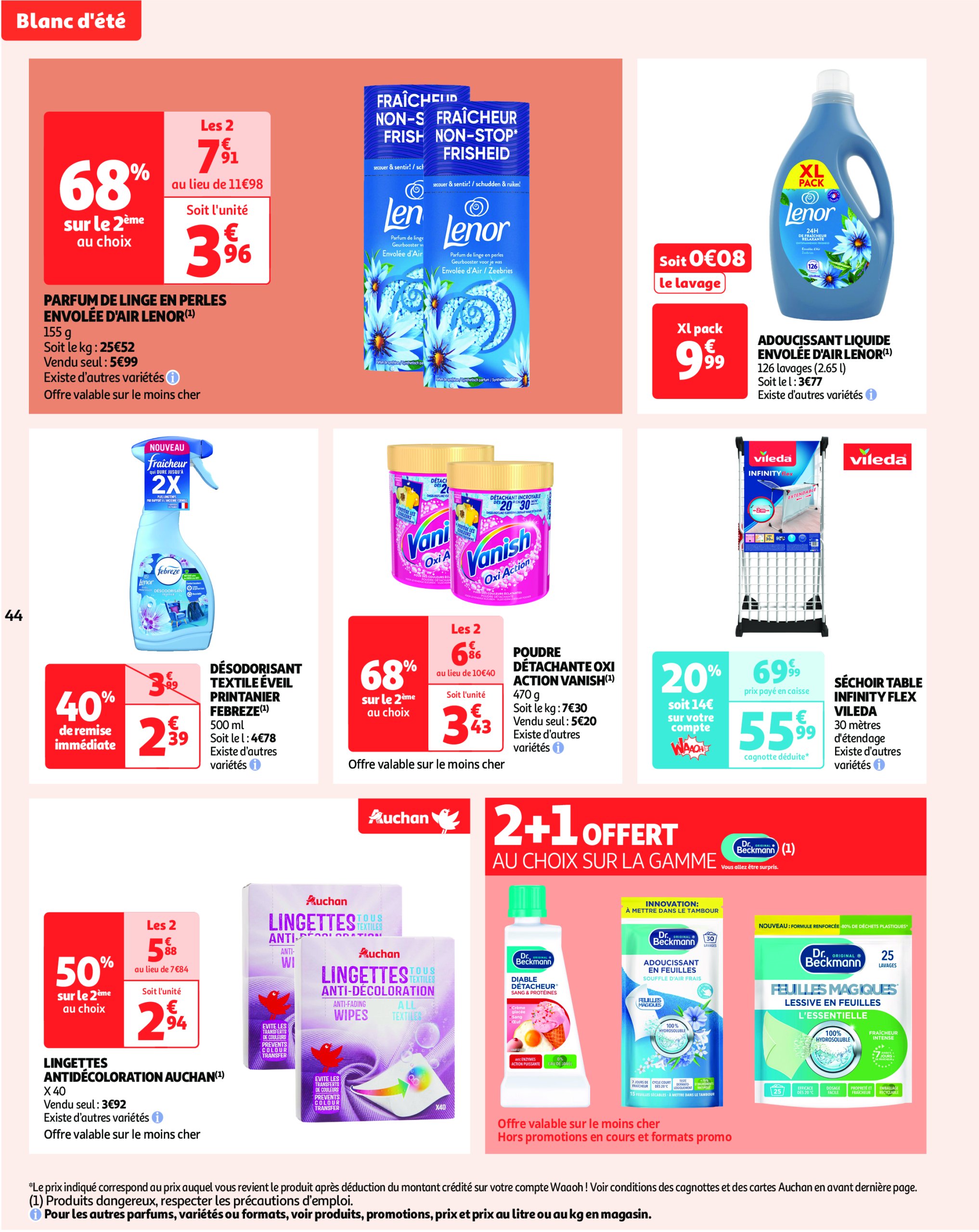 auchan - Catalogue Auchan - L'apéro, ça n'a pas de prix. Ou un tout petit. valable du 10/06 au 22/06 - page: 44