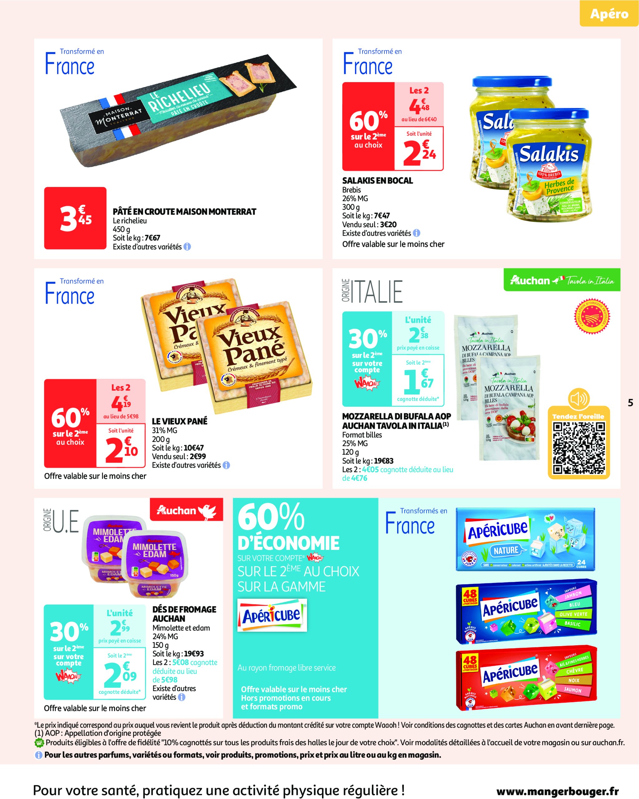auchan - Catalogue Auchan - L'apéro, ça n'a pas de prix. Ou un tout petit. valable du 10/06 au 22/06 - page: 5