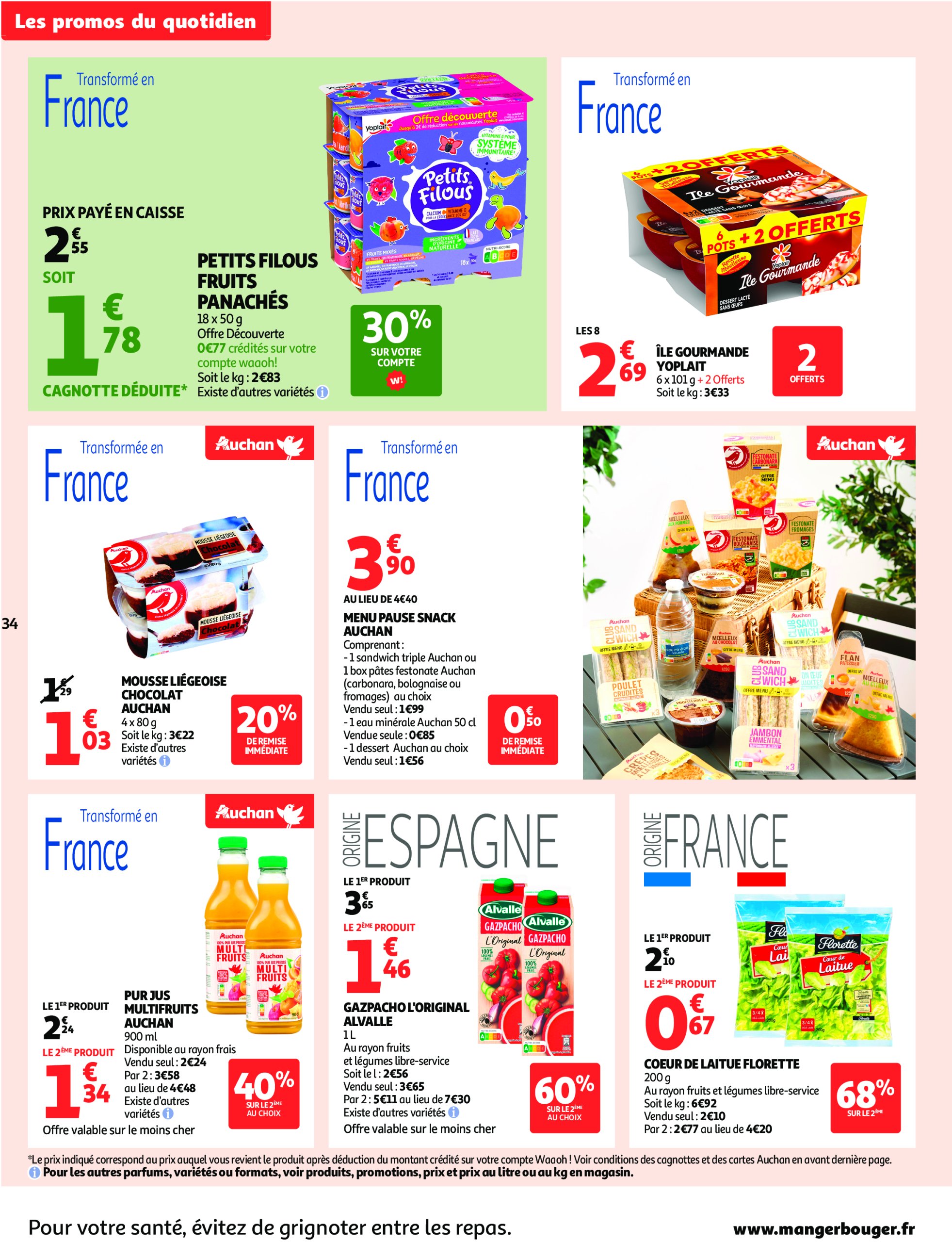 auchan - Catalogue Auchan - Remises en beauté valable du 17/06 au 29/06 - page: 34 auchan - Catalogue Auchan - Remises en beauté valable du 17/06 au 29/06 - page: 34