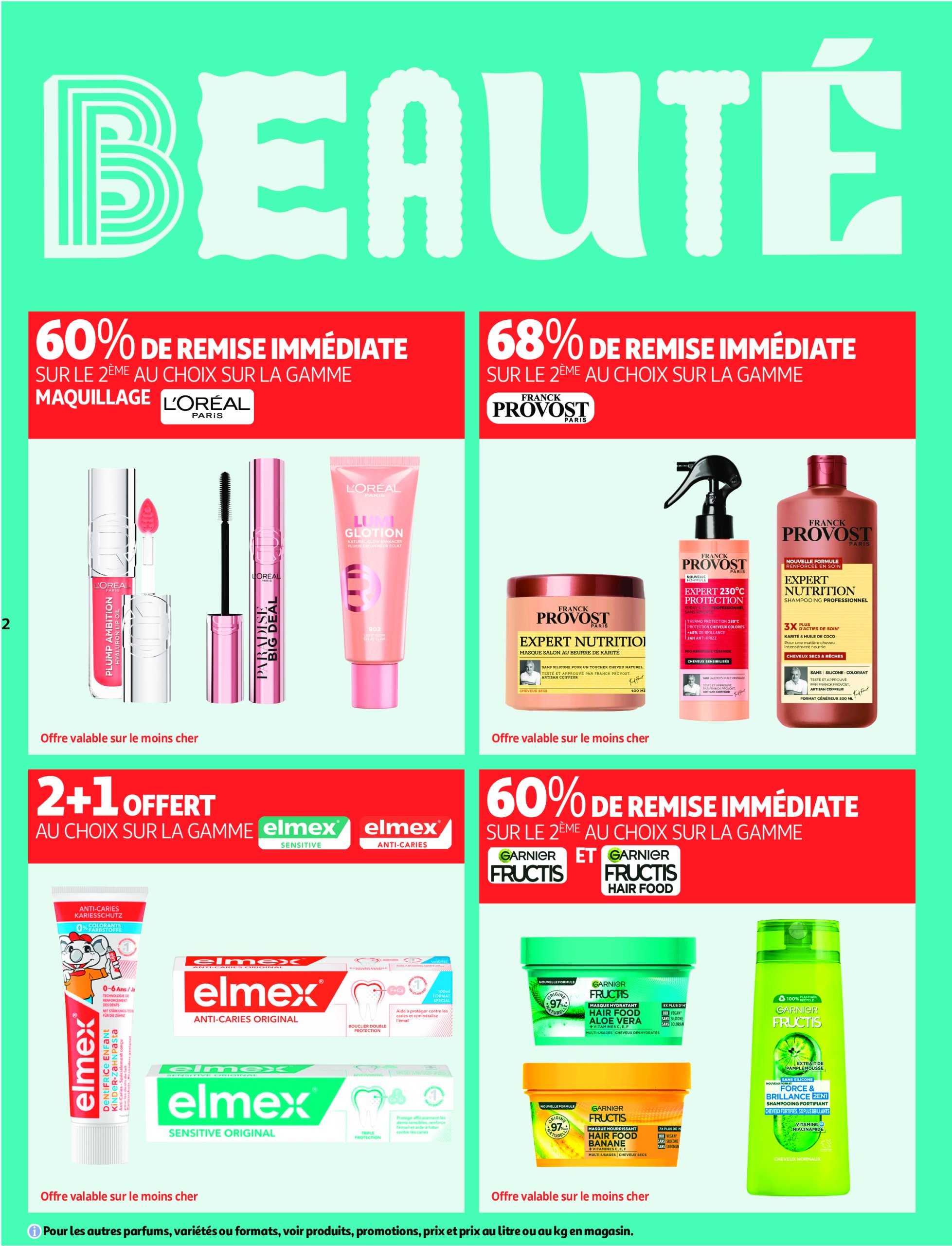 auchan - Catalogue Auchan - Remises en beauté valable du 17/06 au 29/06 - page: 2 auchan - Catalogue Auchan - Remises en beauté valable du 17/06 au 29/06 - page: 2