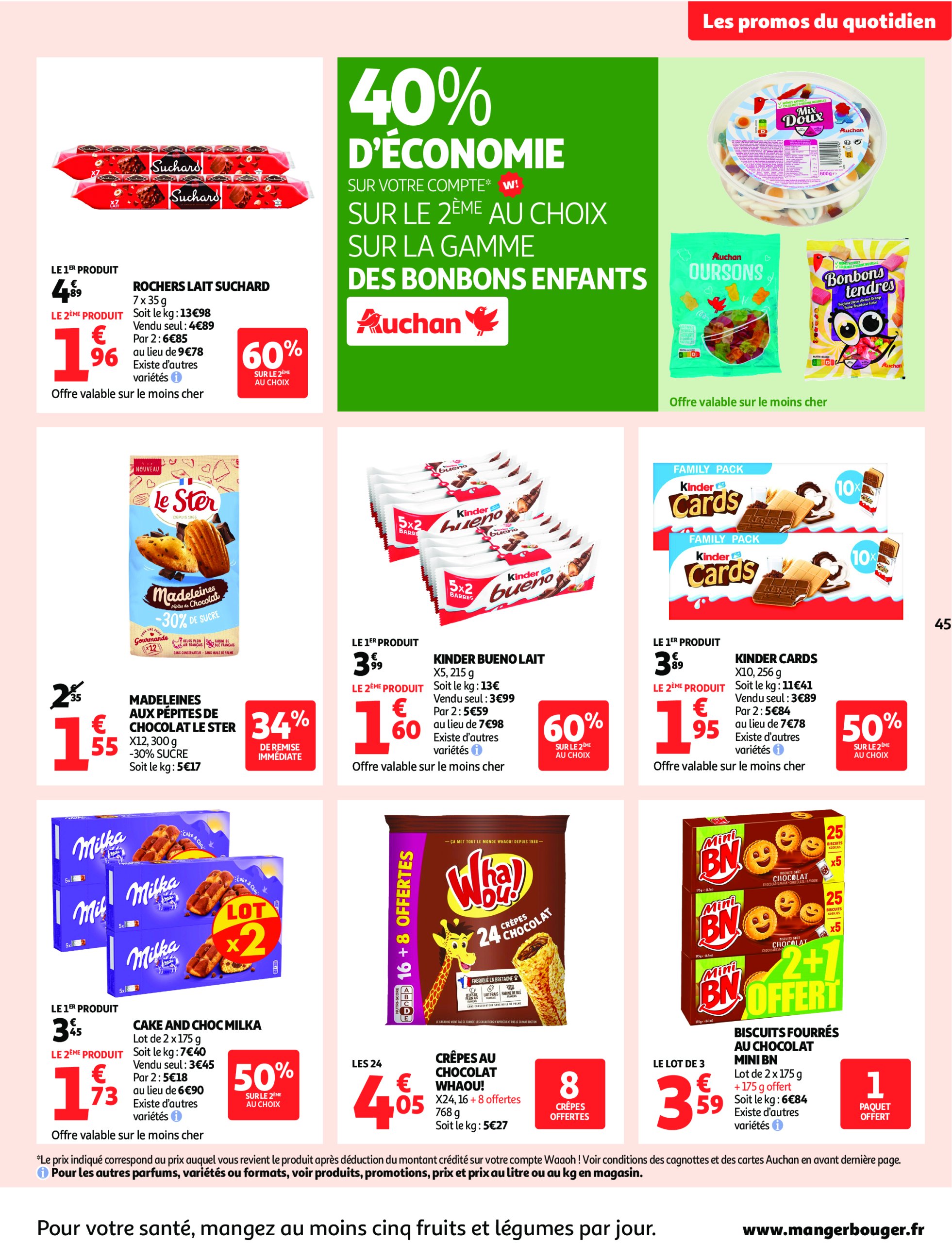 auchan - Catalogue Auchan - Remises en beauté valable du 17/06 au 29/06 - page: 45 auchan - Catalogue Auchan - Remises en beauté valable du 17/06 au 29/06 - page: 45