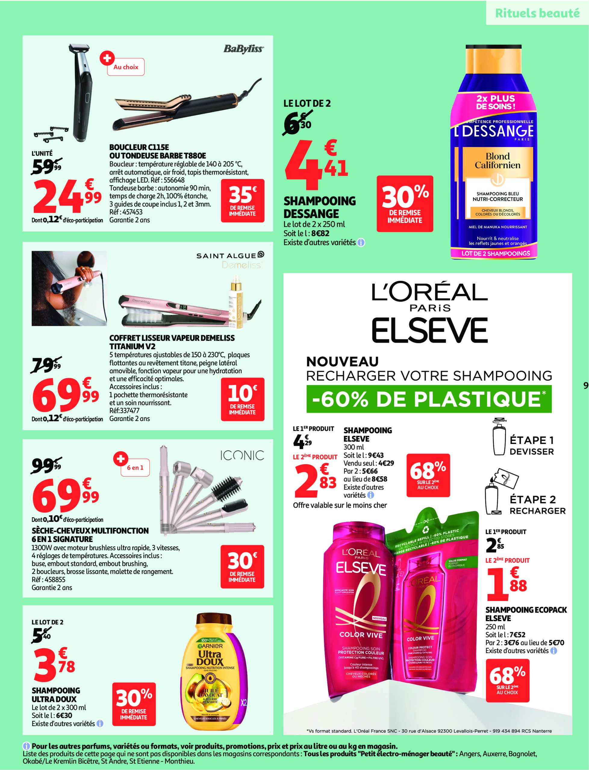auchan - Catalogue Auchan - Remises en beauté valable du 17/06 au 29/06 - page: 9 auchan - Catalogue Auchan - Remises en beauté valable du 17/06 au 29/06 - page: 9
