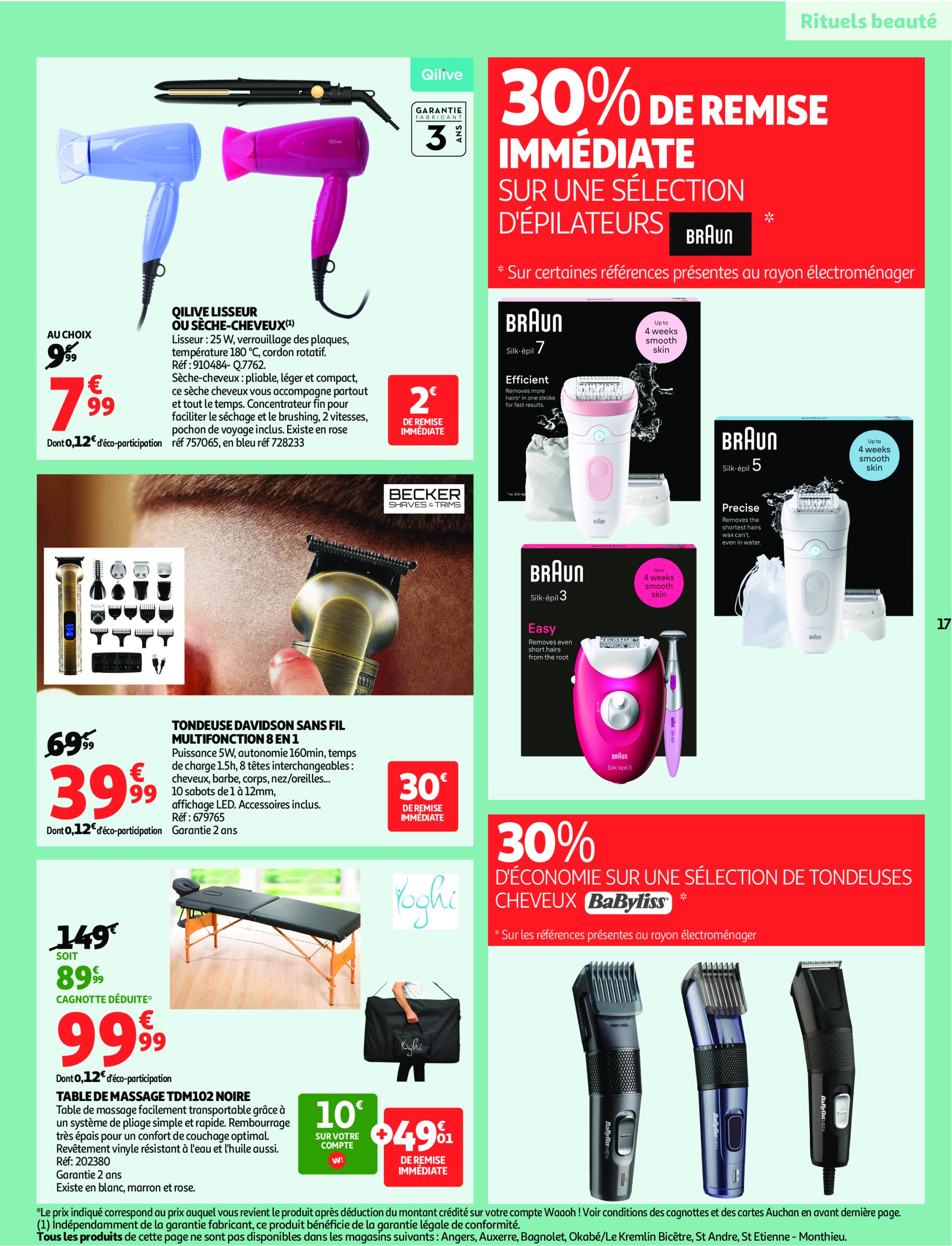 auchan - Catalogue Auchan - Remises en beauté valable du 17/06 au 29/06 - page: 17 auchan - Catalogue Auchan - Remises en beauté valable du 17/06 au 29/06 - page: 17