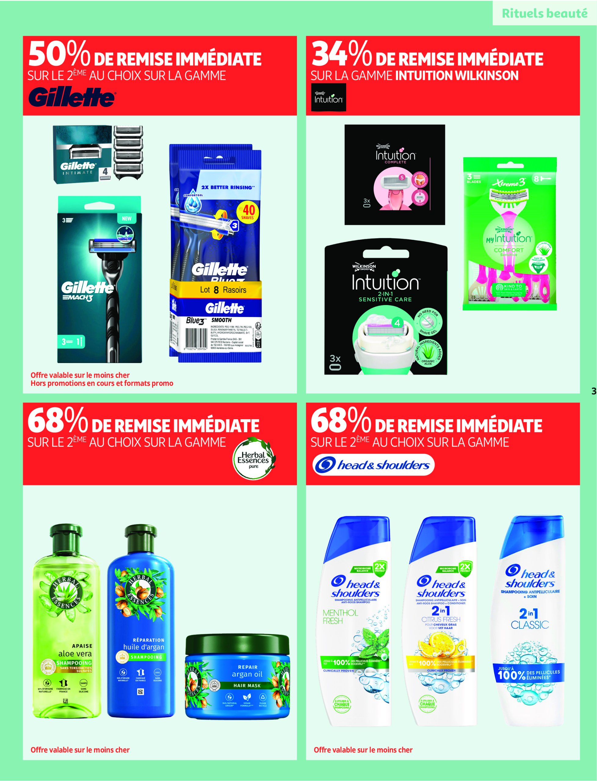 auchan - Catalogue Auchan - Remises en beauté valable du 17/06 au 29/06 - page: 3 auchan - Catalogue Auchan - Remises en beauté valable du 17/06 au 29/06 - page: 3