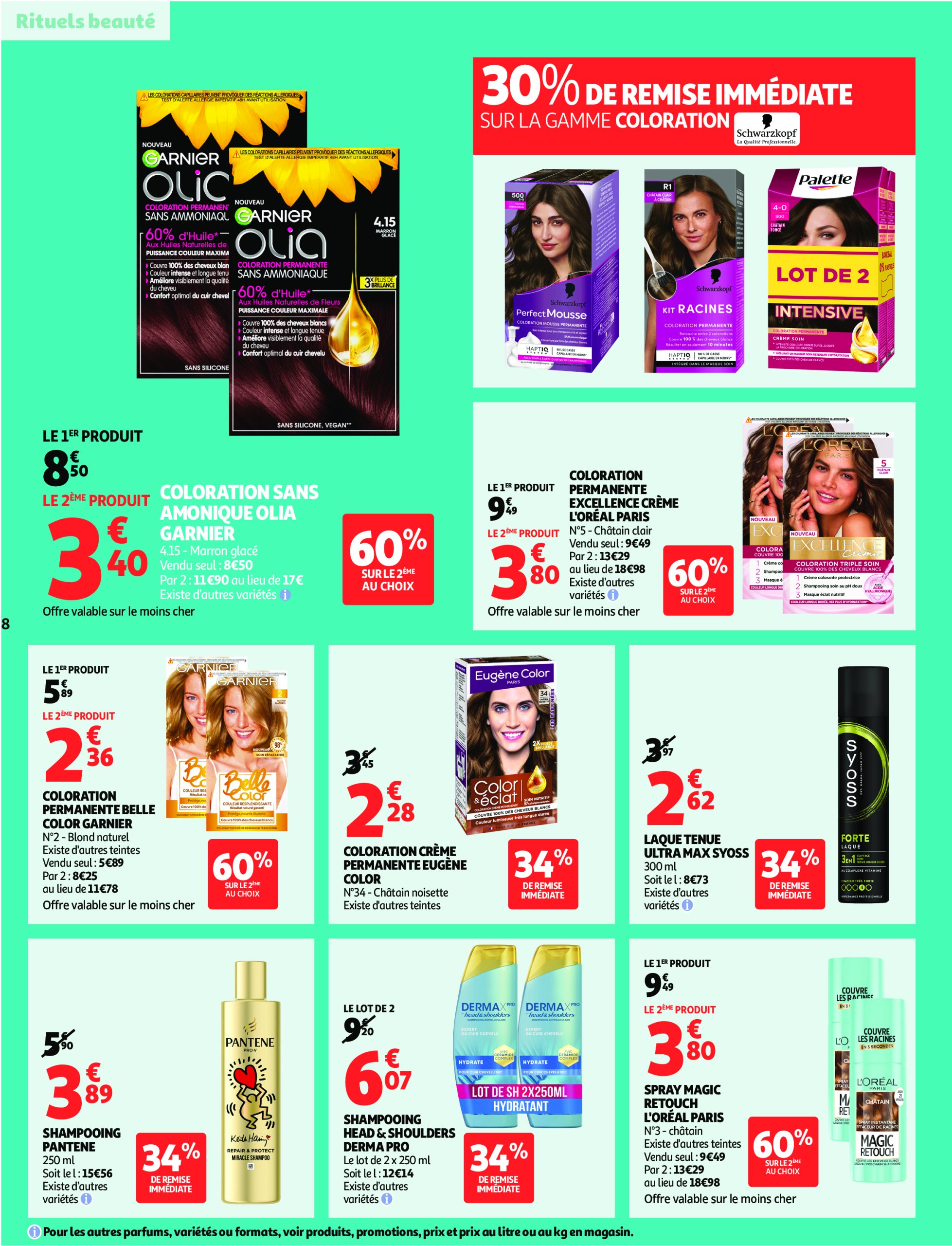 auchan - Catalogue Auchan - Remises en beauté valable du 17/06 au 29/06 - page: 8 auchan - Catalogue Auchan - Remises en beauté valable du 17/06 au 29/06 - page: 8