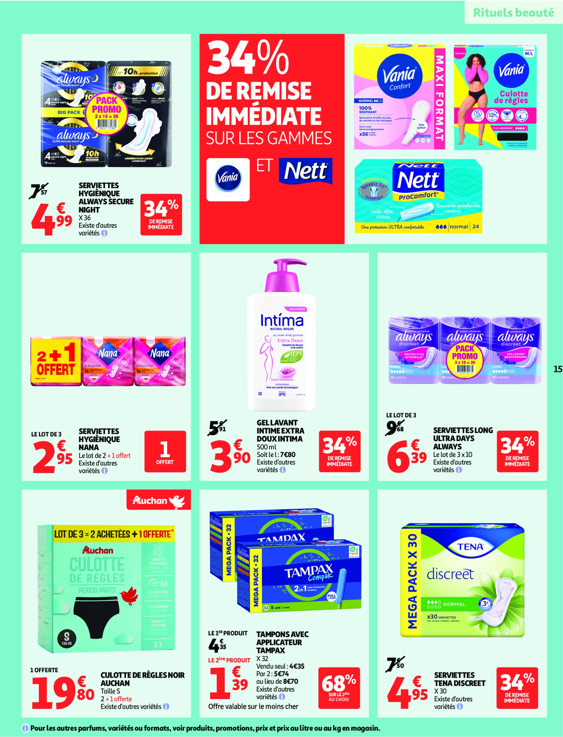 auchan - Catalogue Auchan - Remises en beauté valable du 17/06 au 29/06 - page: 15 auchan - Catalogue Auchan - Remises en beauté valable du 17/06 au 29/06 - page: 15