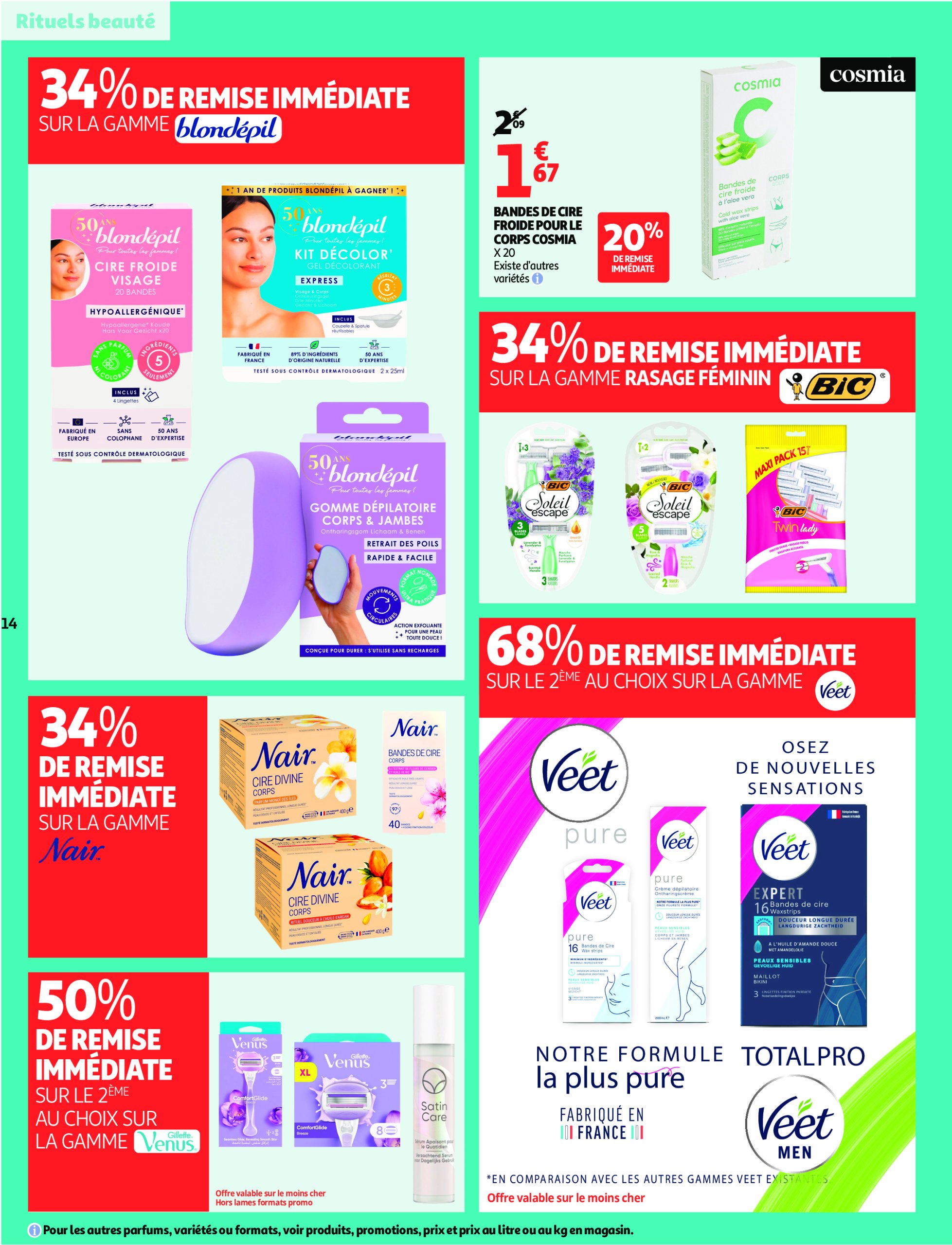auchan - Catalogue Auchan - Remises en beauté valable du 17/06 au 29/06 - page: 14 auchan - Catalogue Auchan - Remises en beauté valable du 17/06 au 29/06 - page: 14